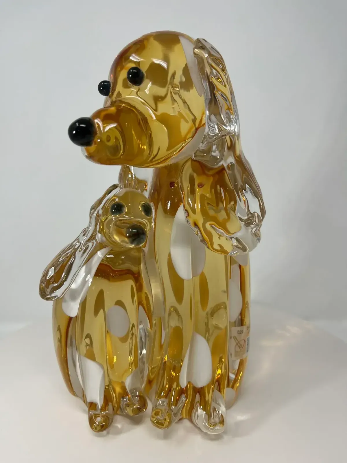 Murano Glass Dog And Puppy, 21st Century photo for sale