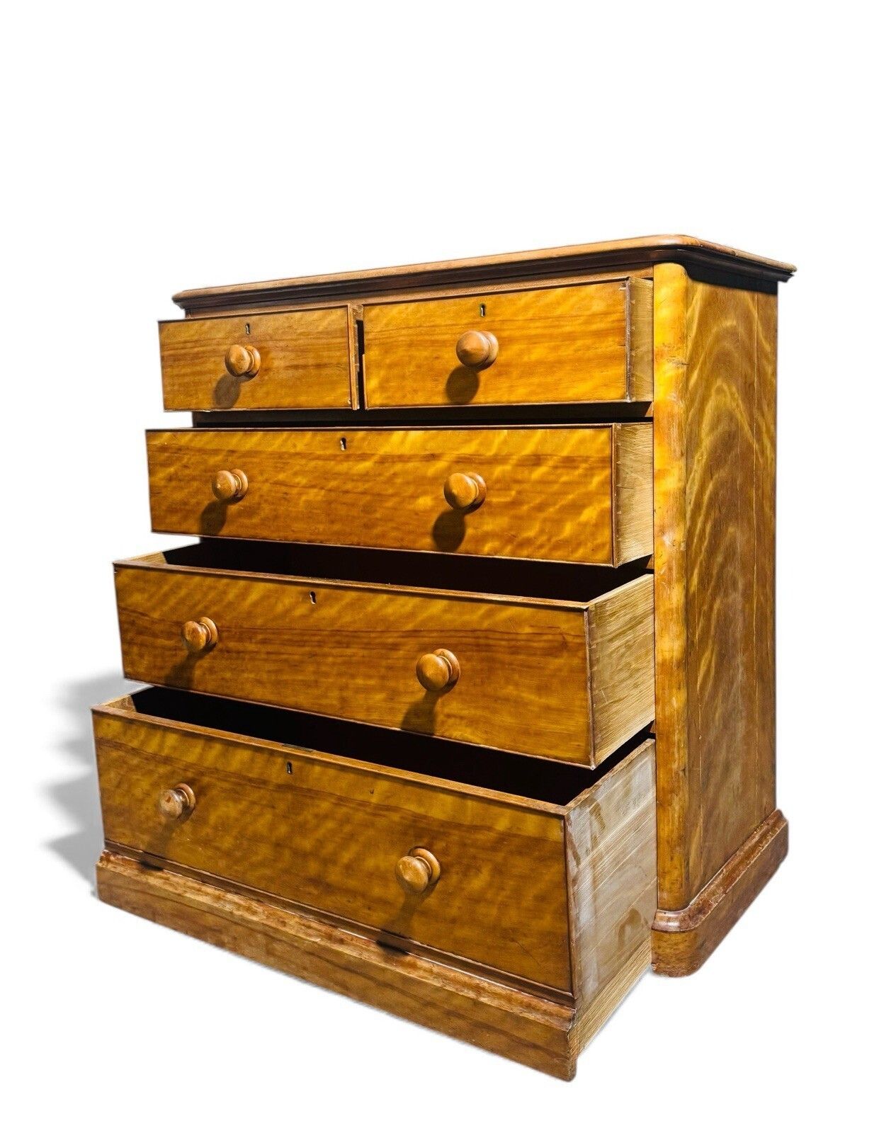 Antique Satin Birch Chest Of Drawers C J Freemans Superior Quality Victorian photo furniture