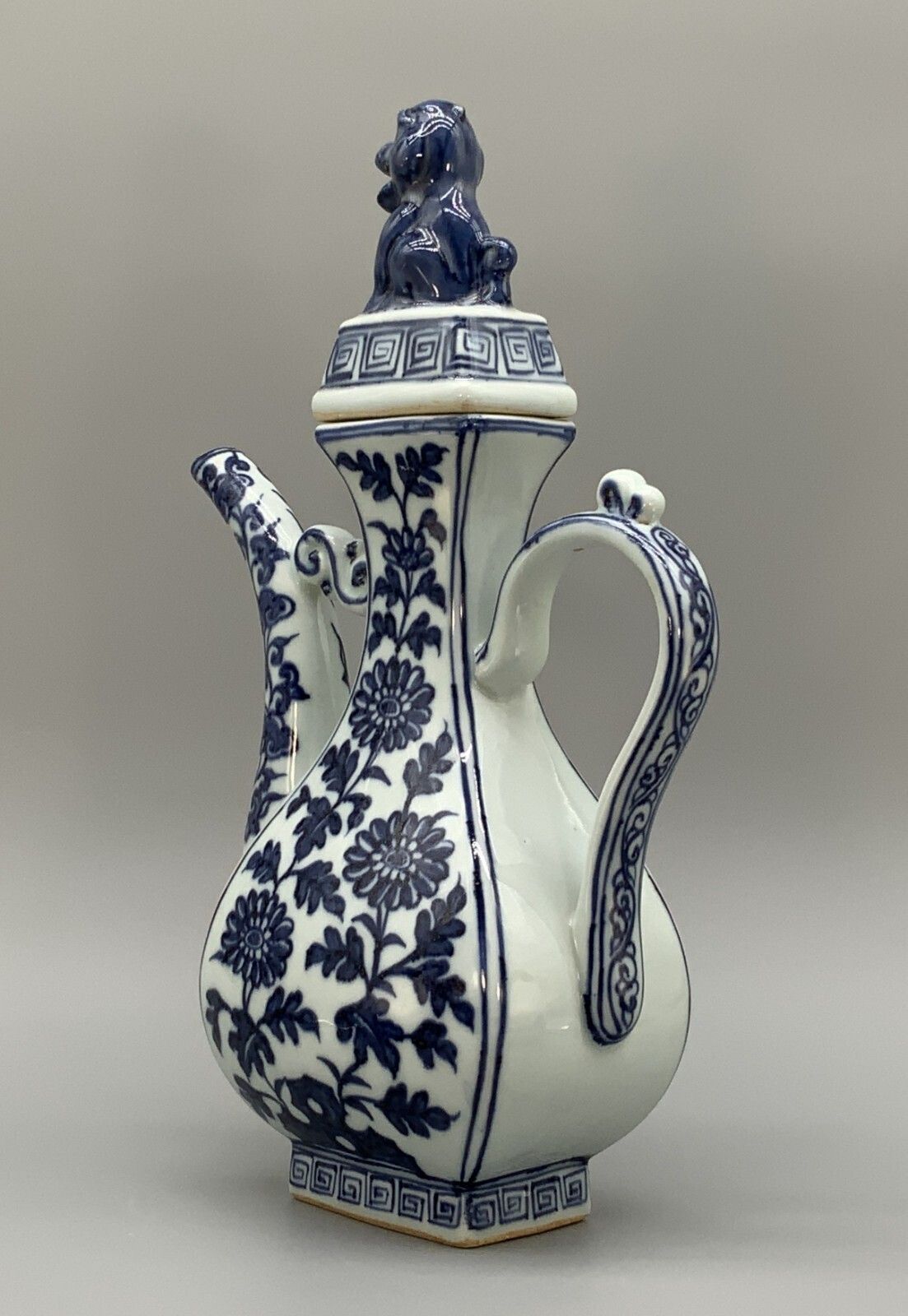 Superb Early 20thc Chinese Blue & White Ming Dynasty Style Porcelain Teapot Ewer photo buy
