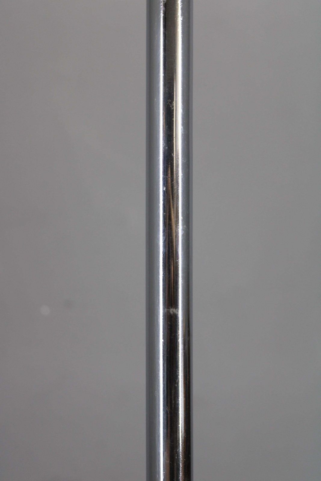 photo for sale Art Deco Chrome Floor Lamp, Milk Glass Globe, Walnut Base, 1930s Czechoslovakia