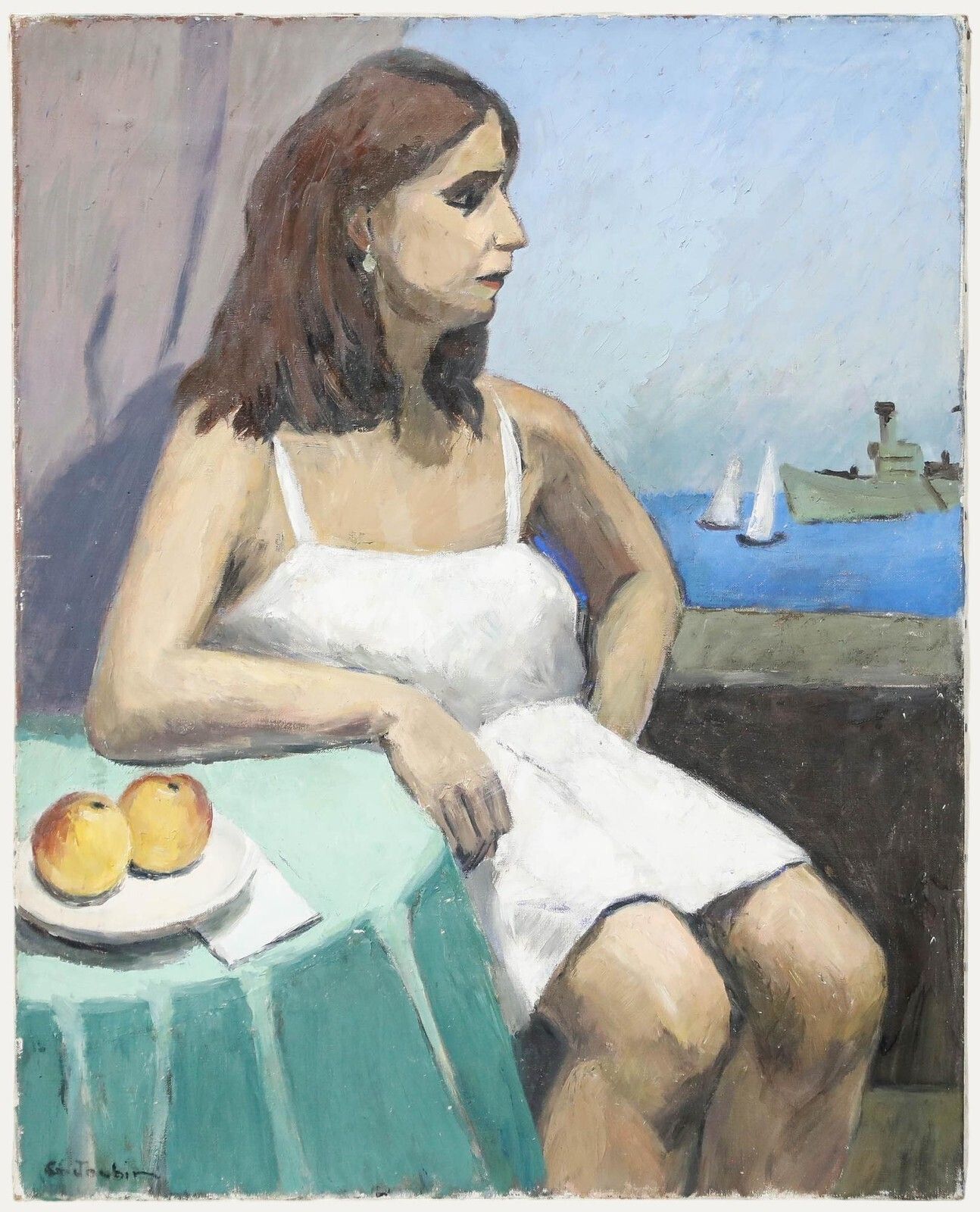 Georges Joubin (1888 1983)   Mid 20th Century Oil, La Louise
