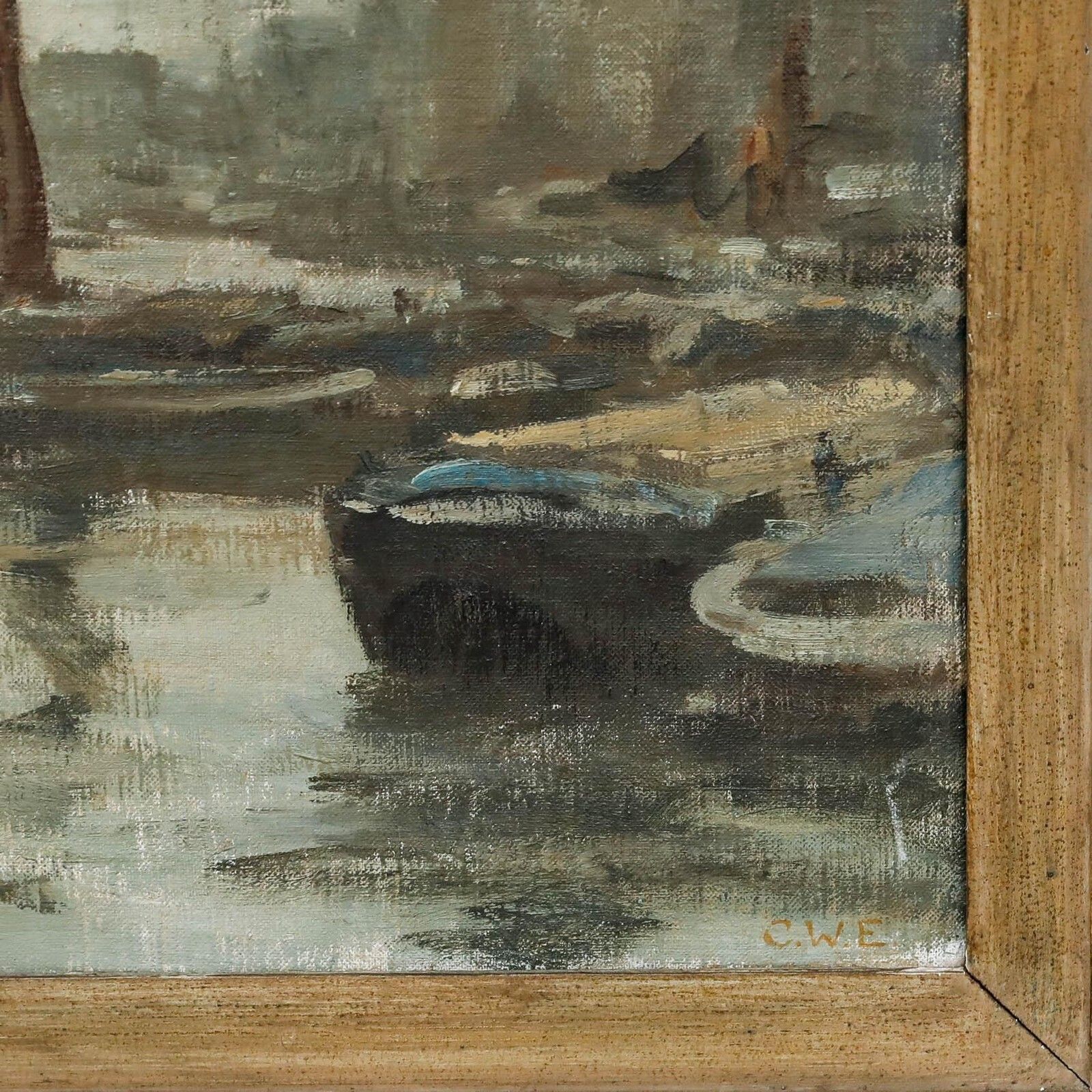 Cyril Walduck Edwards (1902 1982)   Framed Oil, Sailing Boats & Barges photo vinterior