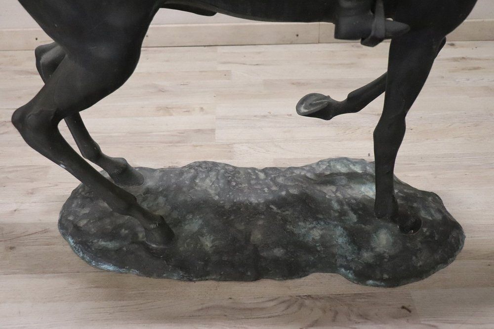 Horse And Jockey, Early 20th Century, Bronze photo furniture