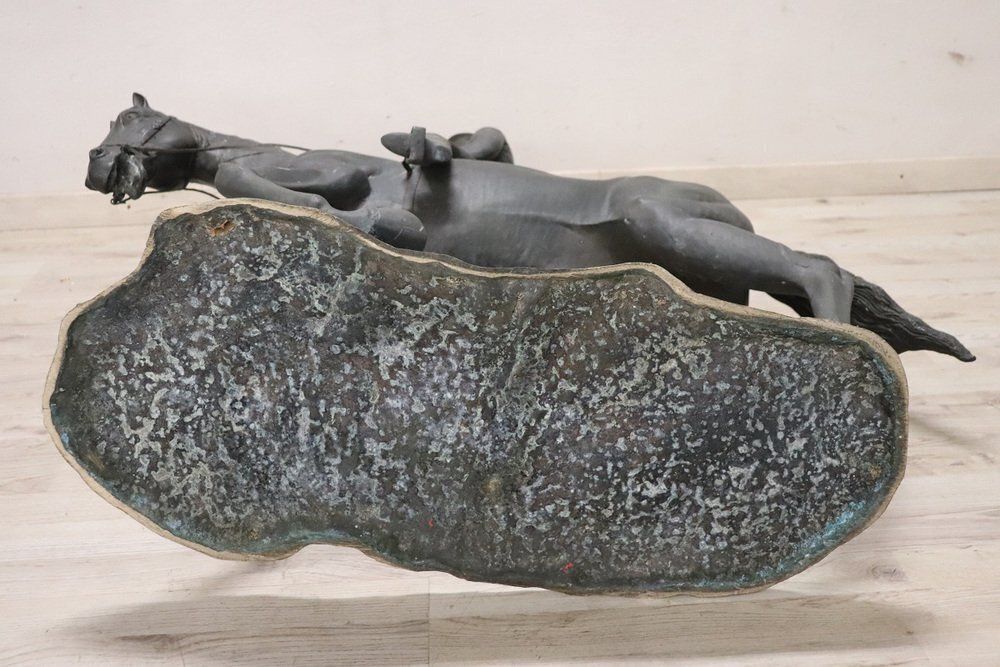 photo buy Horse And Jockey, Early 20th Century, Bronze