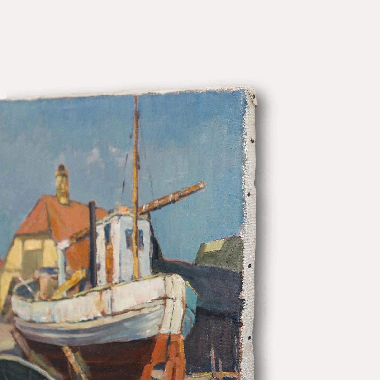 Aage Backhausen (1908 1966)   Mid 20th Century Oil, In For Repairs photo 450.0