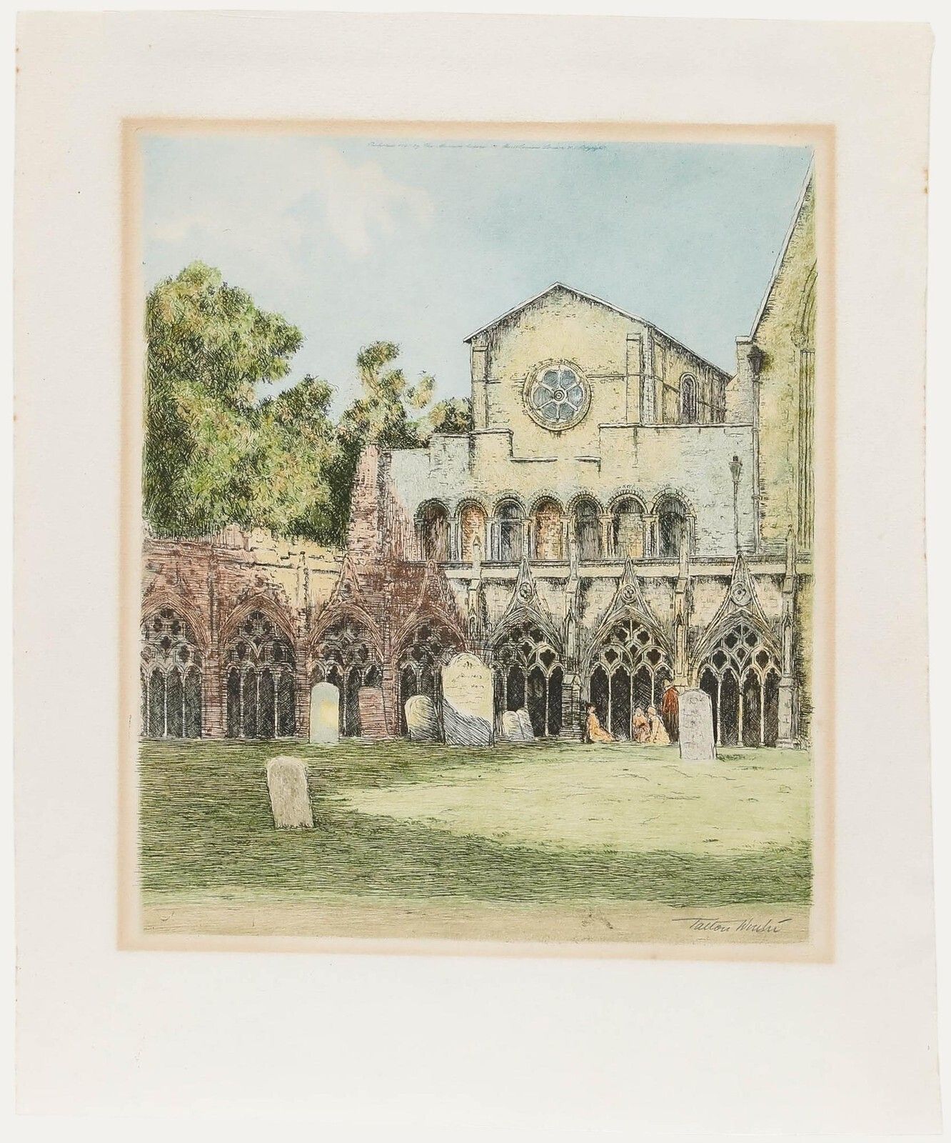 William Tatton Winter (1855 1928)   Early 20th Century Etching, The Cloisters