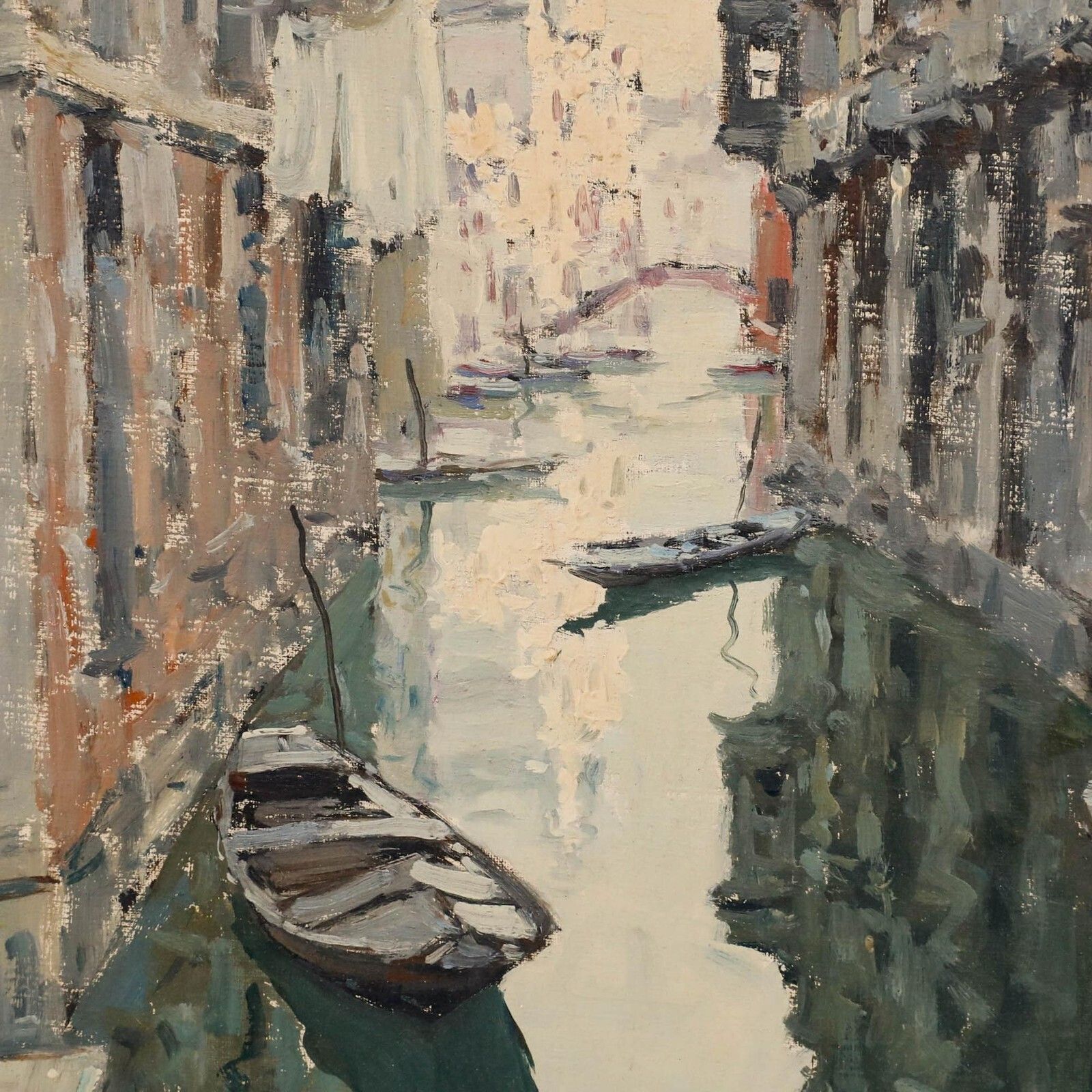 Giuseppe Marino (1903 1975)   Framed Mid 20th Century Oil, Poesia Veneziana photo Art