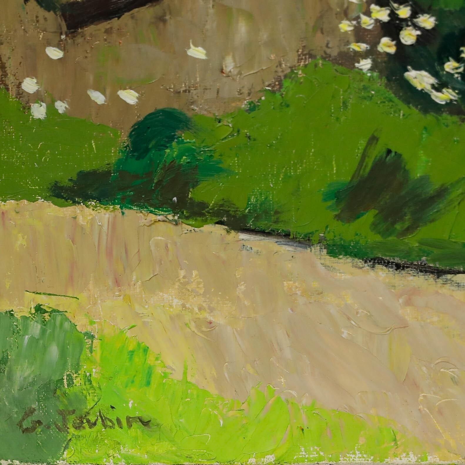 Georges Joubin (1888 1983)   Mid 20th Century Oil, Garden In Summer photo vinterior