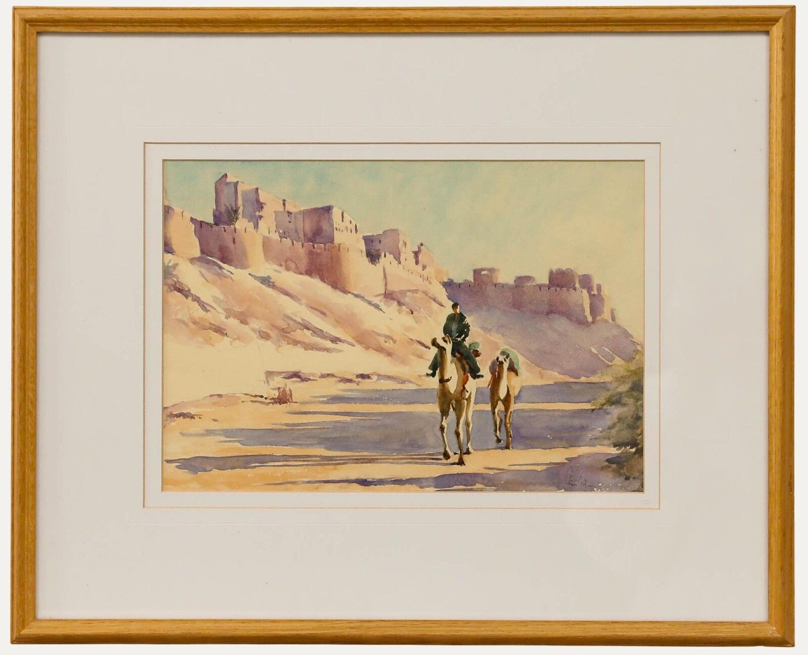 Clive Wilson (B. 1946)   Framed 20th Century Watercolour, Off To Work, Jaisalmer