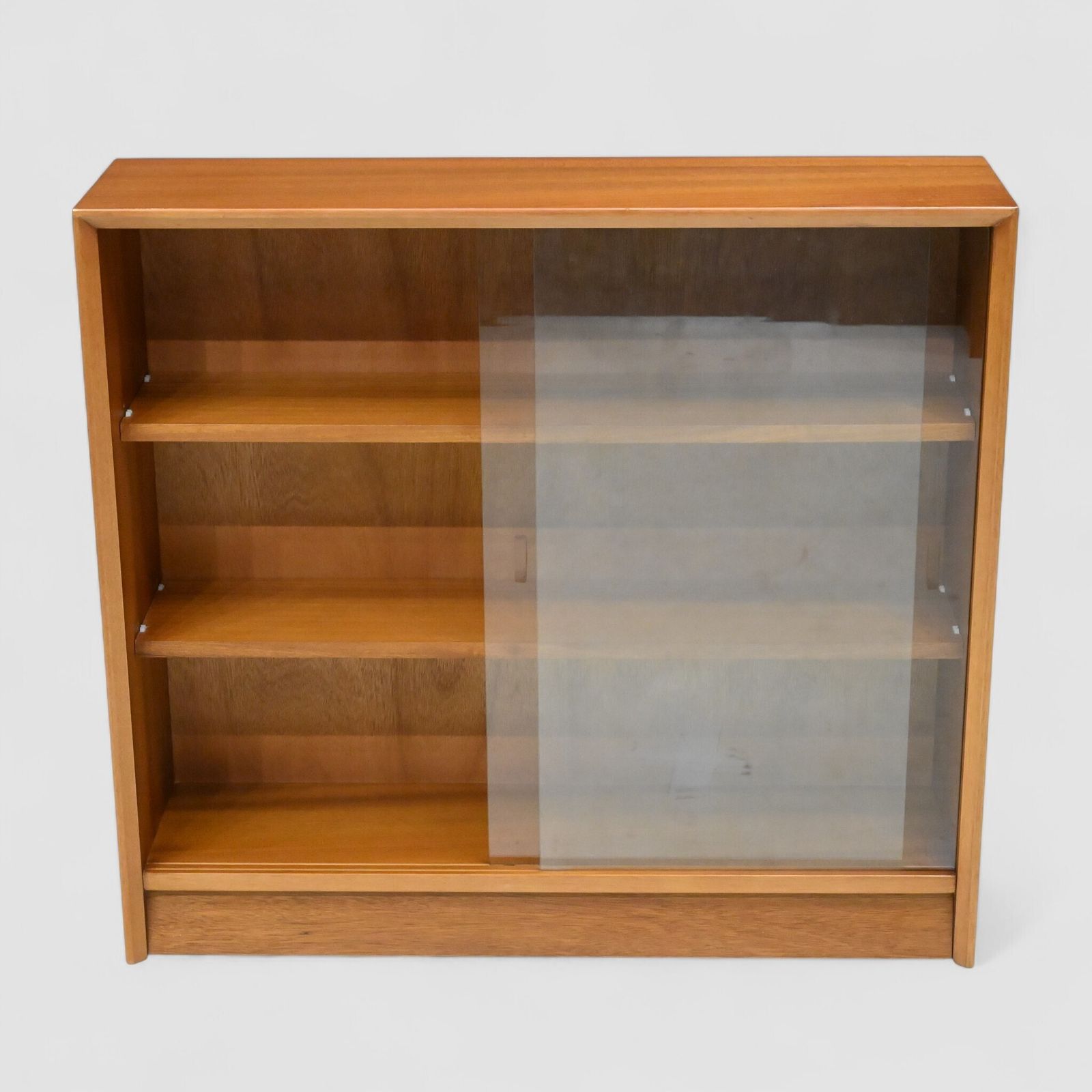 1950s 60s Gibbs Teak Display Cabinet Sliding Glass Doors Free Uk Delivery* photo for sale