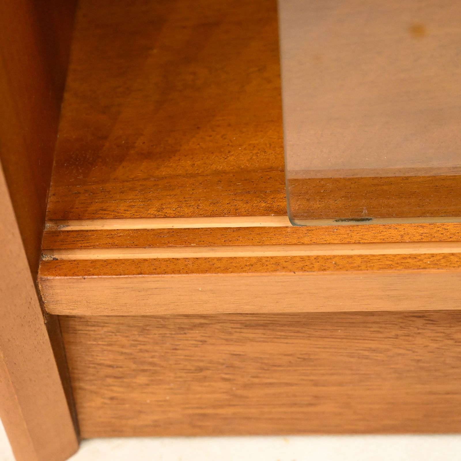 photo buy 1950s 60s Gibbs Teak Display Cabinet Sliding Glass Doors Free Uk Delivery*