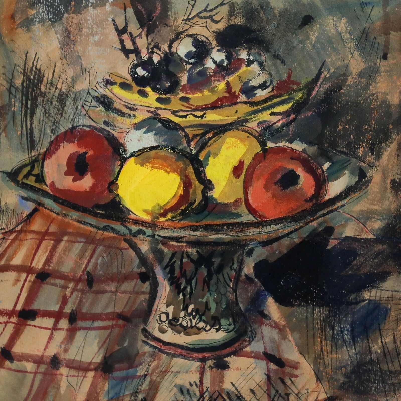 Rowland Suddaby (1912 1972)   1946 Gouache, Fruit Bowl photo Art