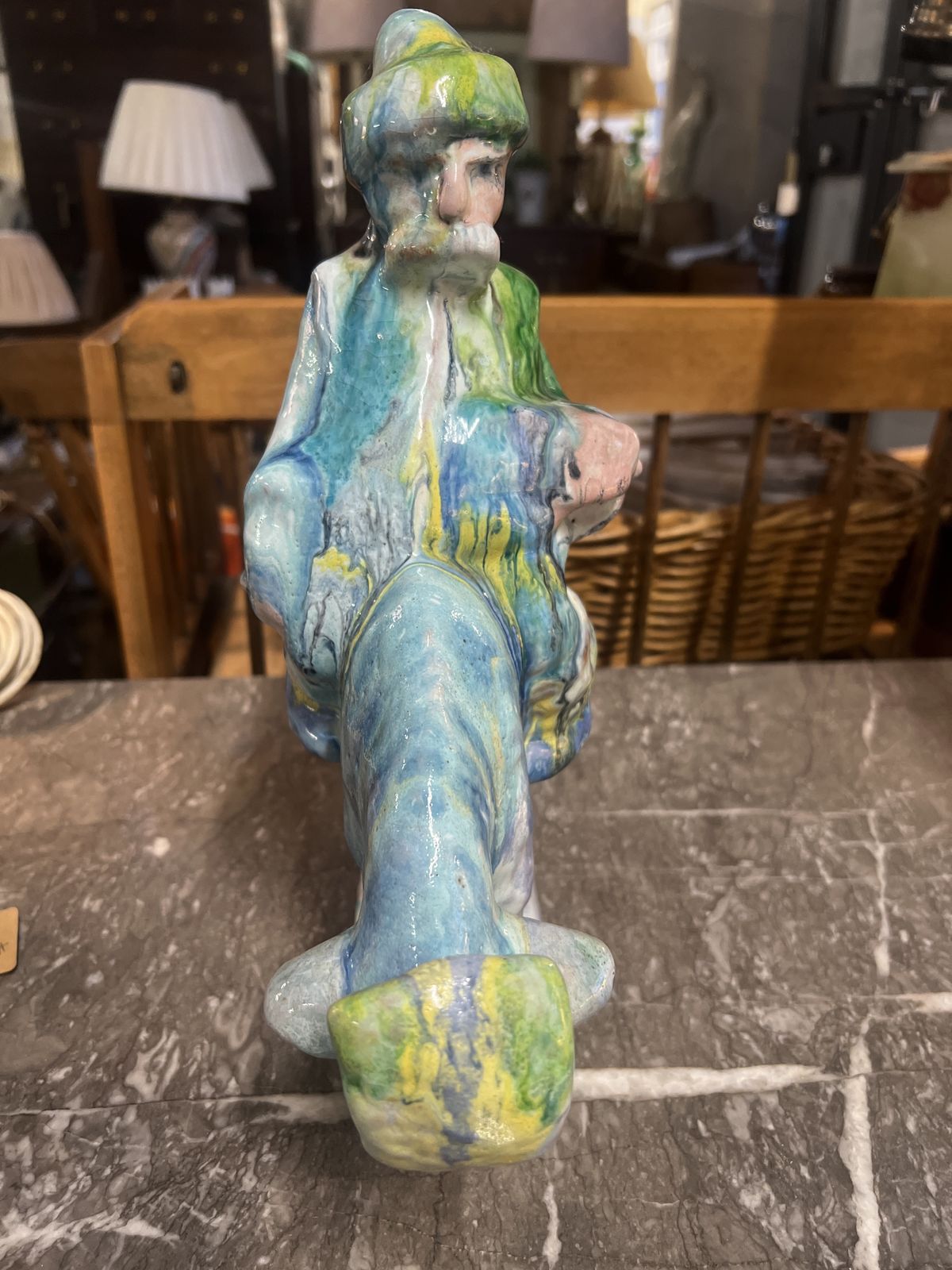 795.0 Rare Early Obican Studio Pottery Sculpture, Signed & Dated 1951 photo