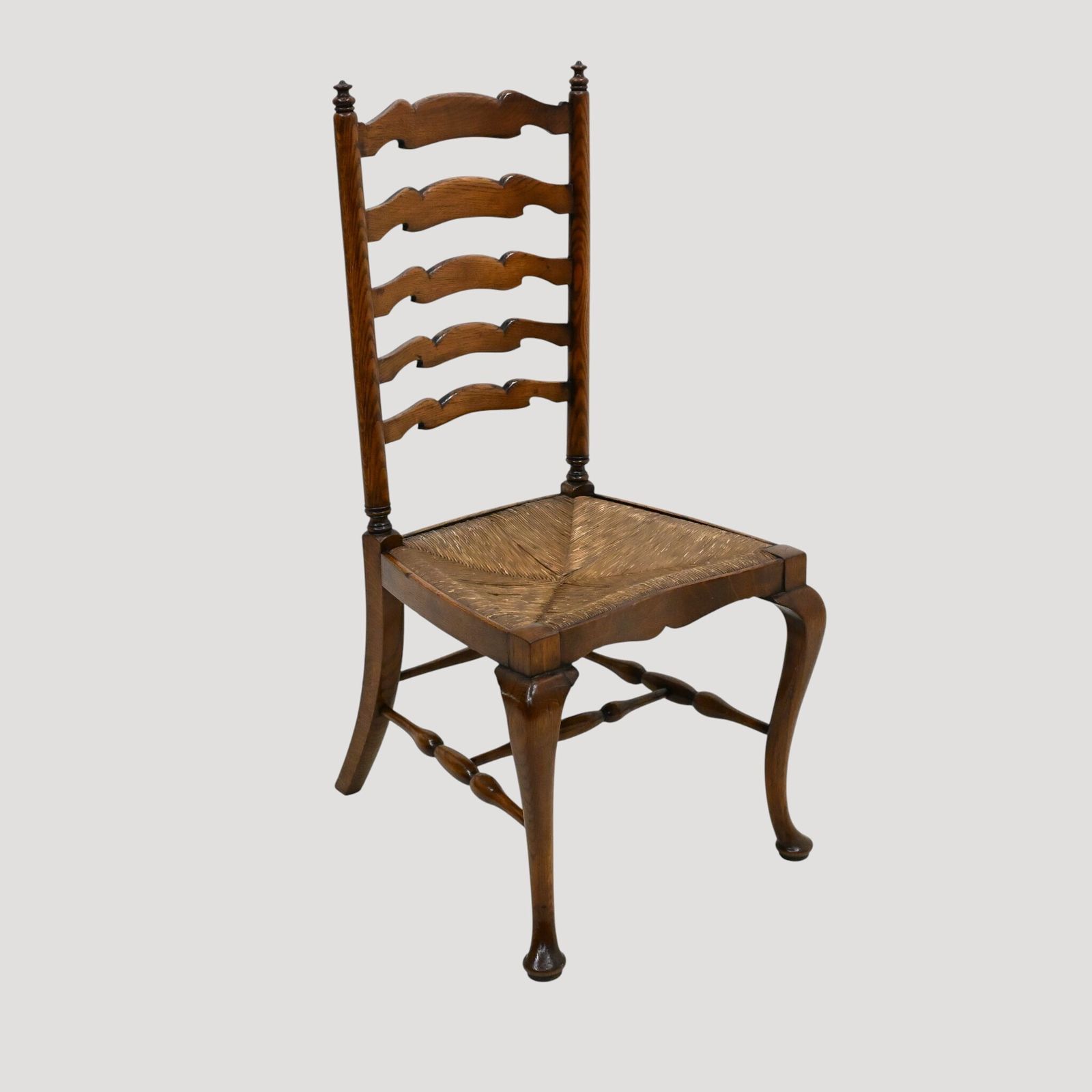 Georgian Oak Dining Chair Ladderback Cabroile Legs Pad Feet Free Uk Delivery* photo buy
