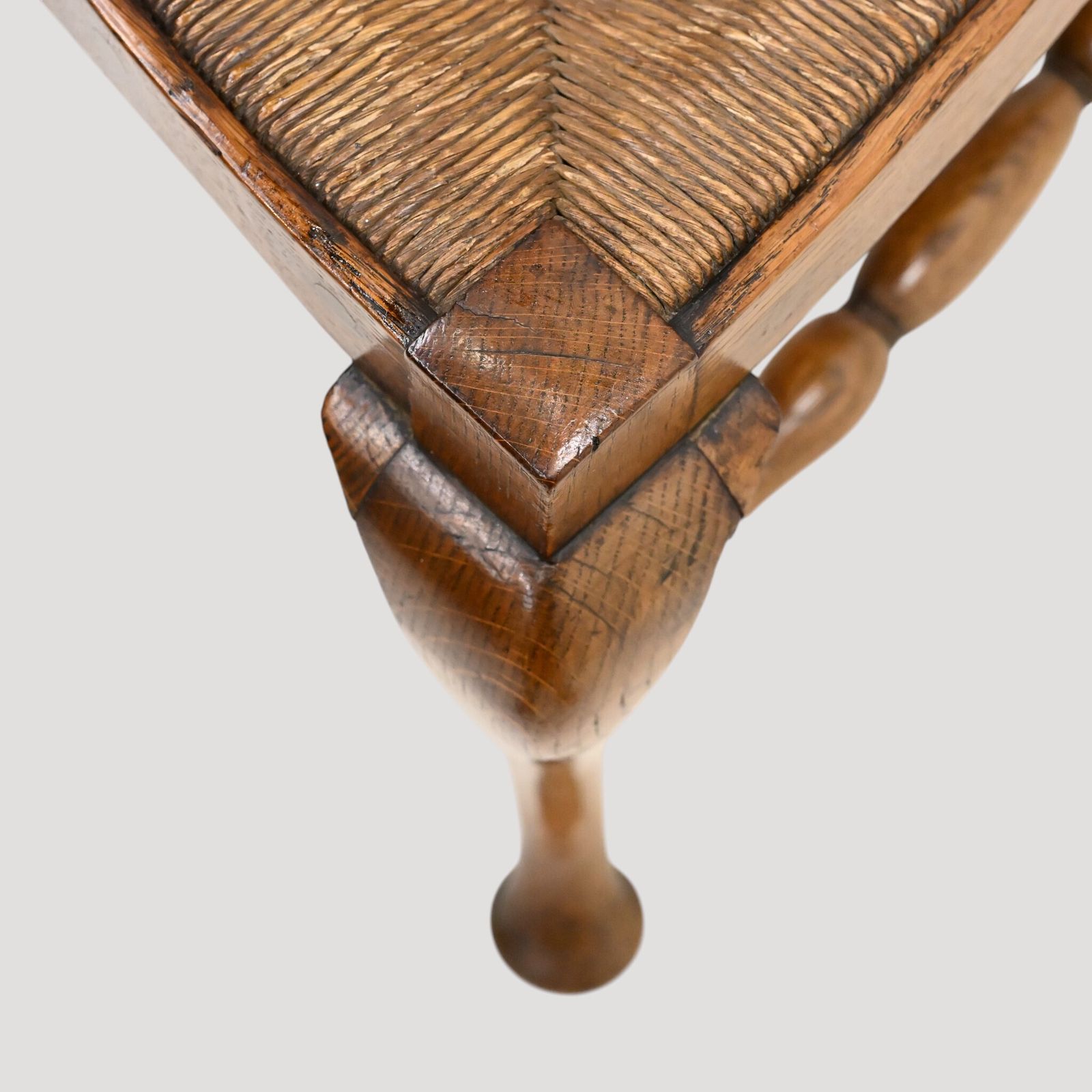 photo furniture Georgian Oak Dining Chair Ladderback Cabroile Legs Pad Feet Free Uk Delivery*
