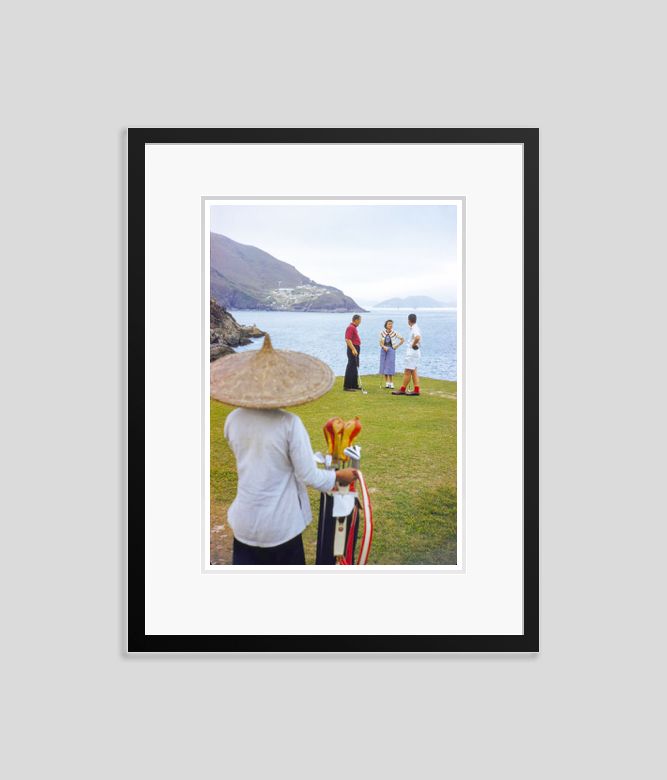 Toni Frissell 'Golf In Hong Kong' Archival Pigment Print Framed In Black photo furniture