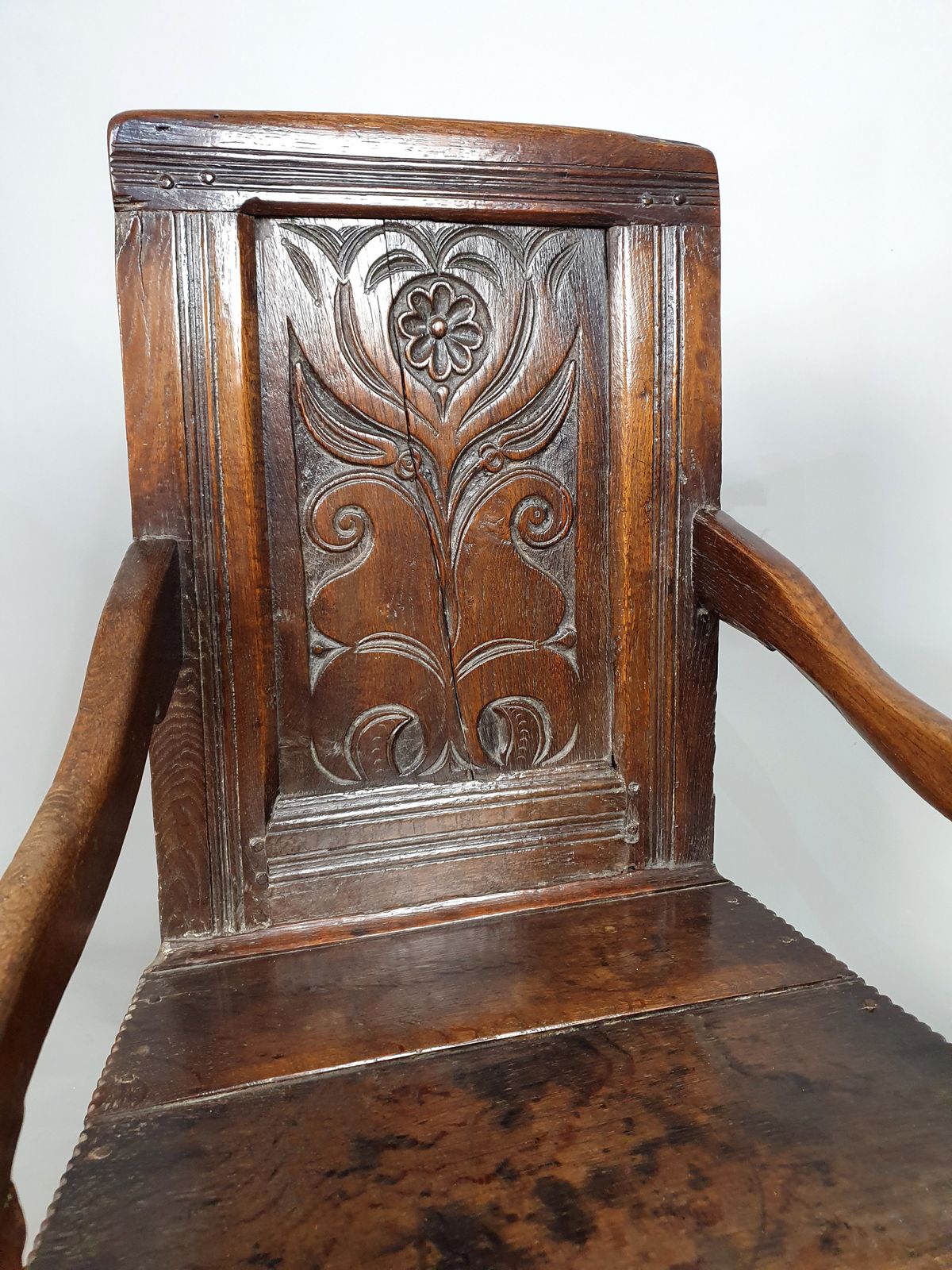 Early 17th Century Elm And Oak Welsh Wainscot Chair C. 1630 photo buy