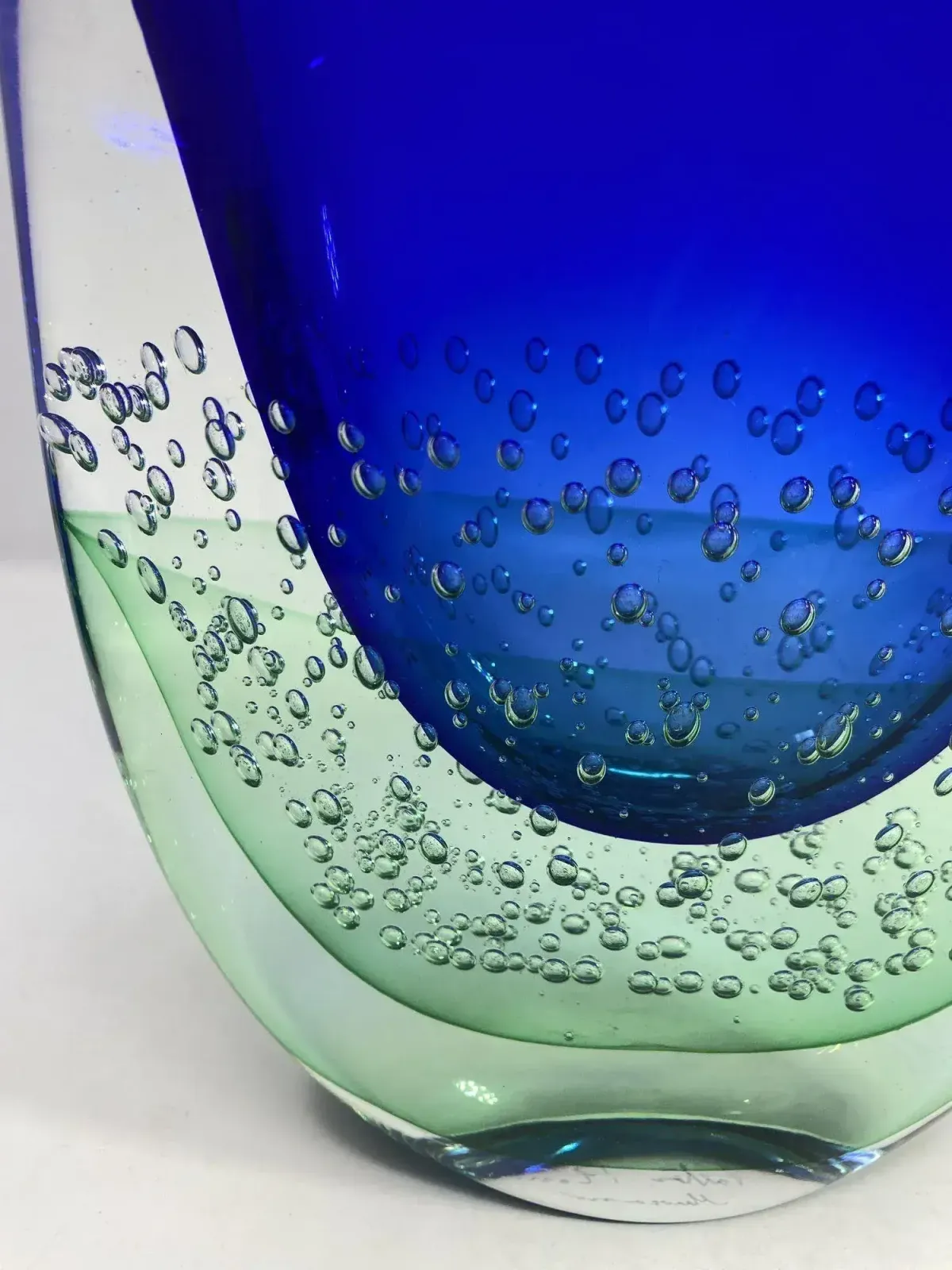 Sommerso Murano Glass Vase By Rossi photo vinterior