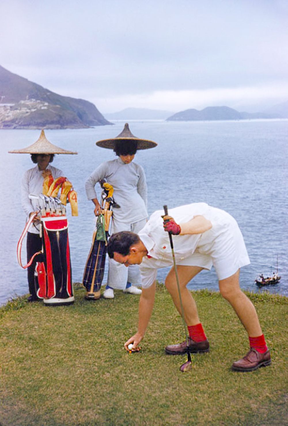 Toni Frissell 'Golfing In Hong Kong' Archival Pigment Print Framed In White