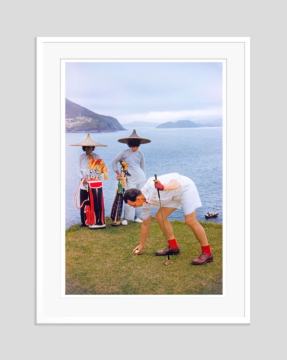 Toni Frissell 'Golfing In Hong Kong' Archival Pigment Print Framed In White photo furniture