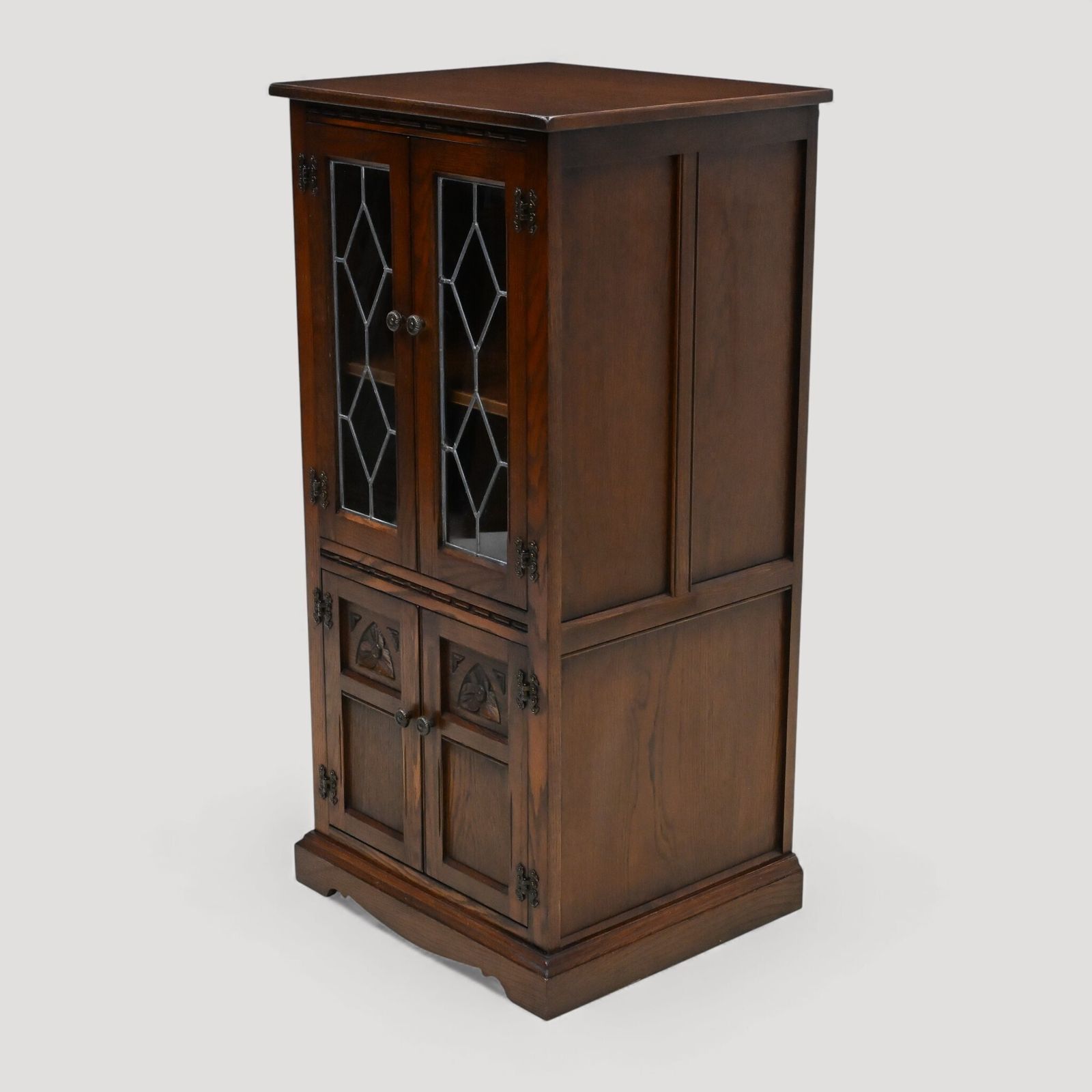Old Charm Hi Fi/Record Cabinet Tudor Brown Free Uk Delivery photo furniture