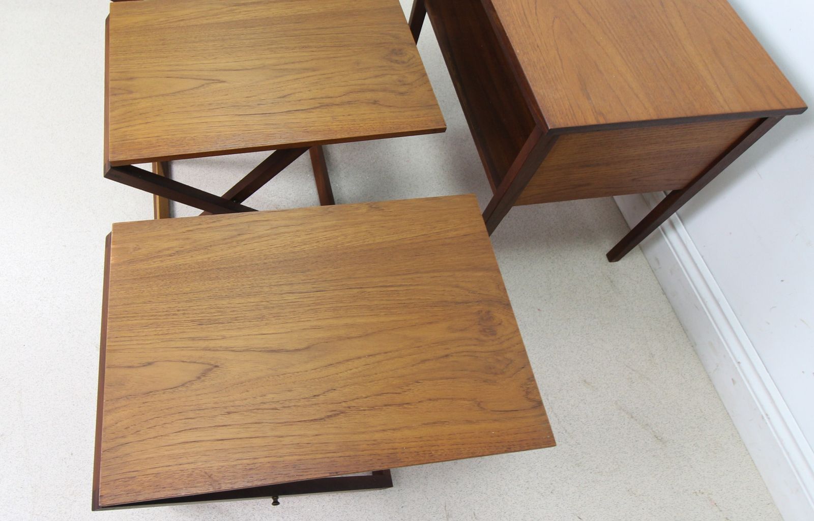 Danish Mid Century Teak Nest Of Tables By Illum Wikkelso For Cfc Silkborg photo buy