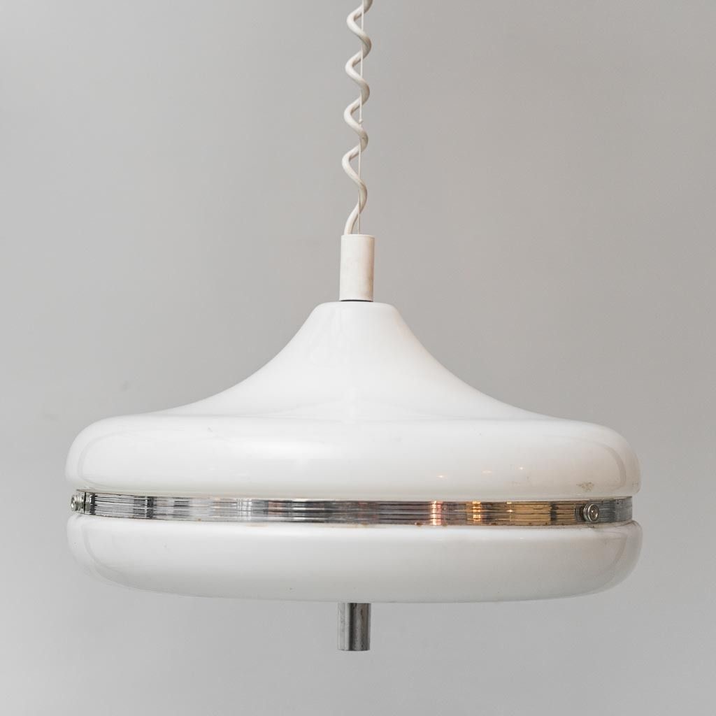 Space Age Chandelier In Metal And Plastic, 1970s Vintage Modern Antiques