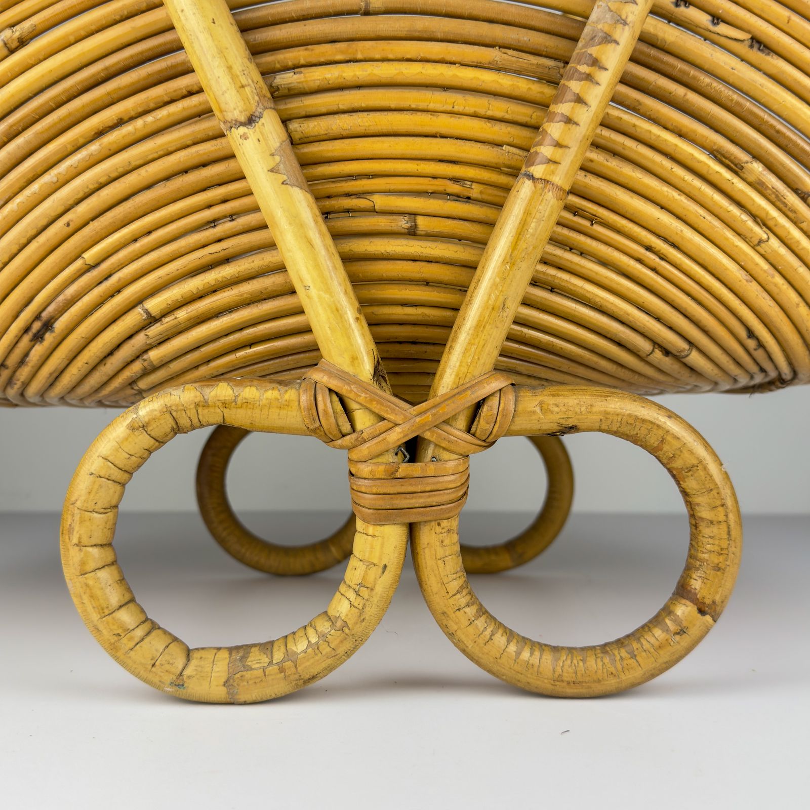 Vintage Bamboo Magazine Rack By Vivai Del Sud, Italy 1960s photo furniture