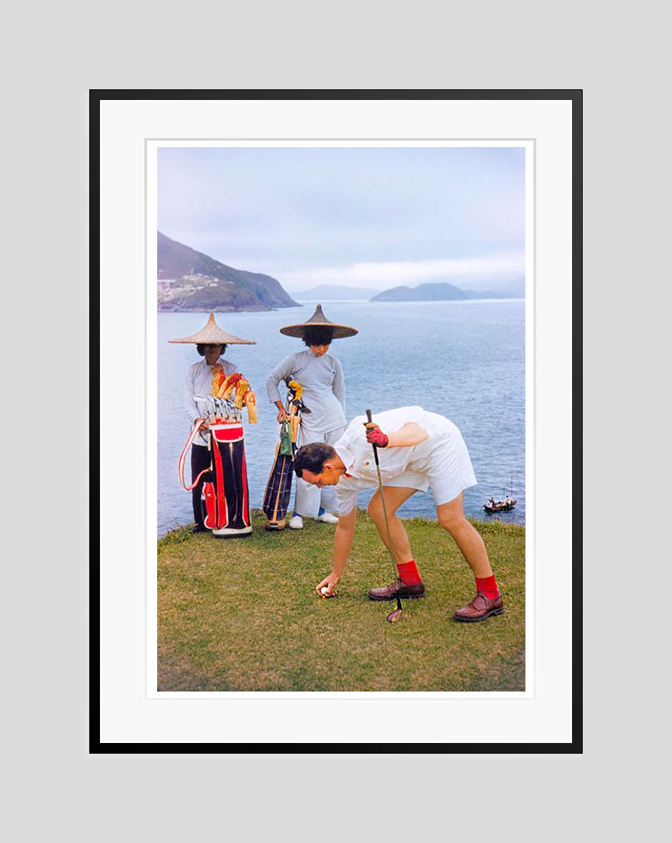 Toni Frissell 'Golfing In Hong Kong' Archival Pigment Print Framed In Black photo furniture
