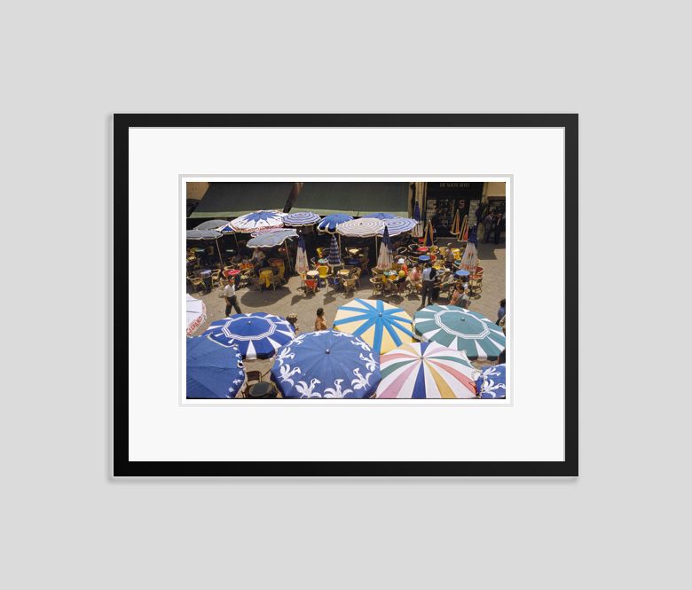 Toni Frissell 'Street Cafés In Capri' Archival Pigment Print Framed In Black photo furniture