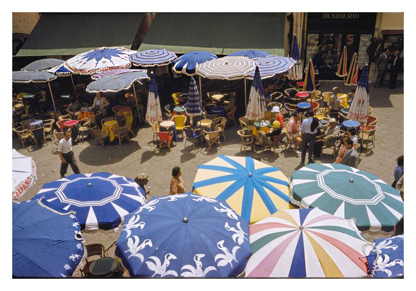 Toni Frissell 'Street Cafés In Capri' Archival Pigment Print Framed In Black