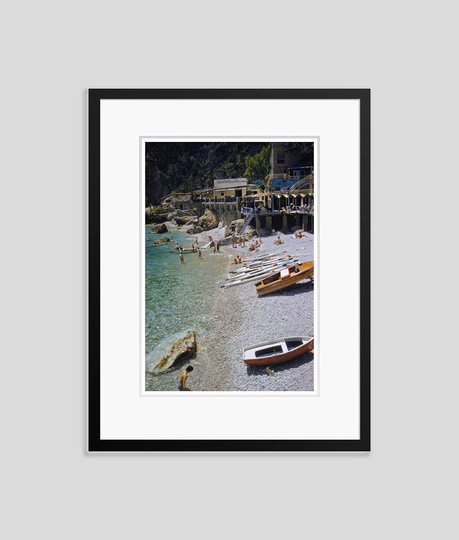 Toni Frissell 'A Beach In Capri' Archival Pigment Print Framed In Black photo furniture