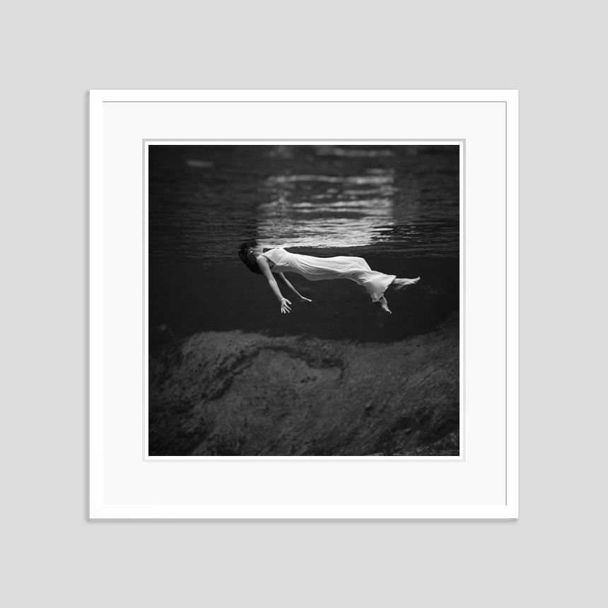 Toni Frissell 'Floating' Archival Pigment Print Framed In White photo furniture