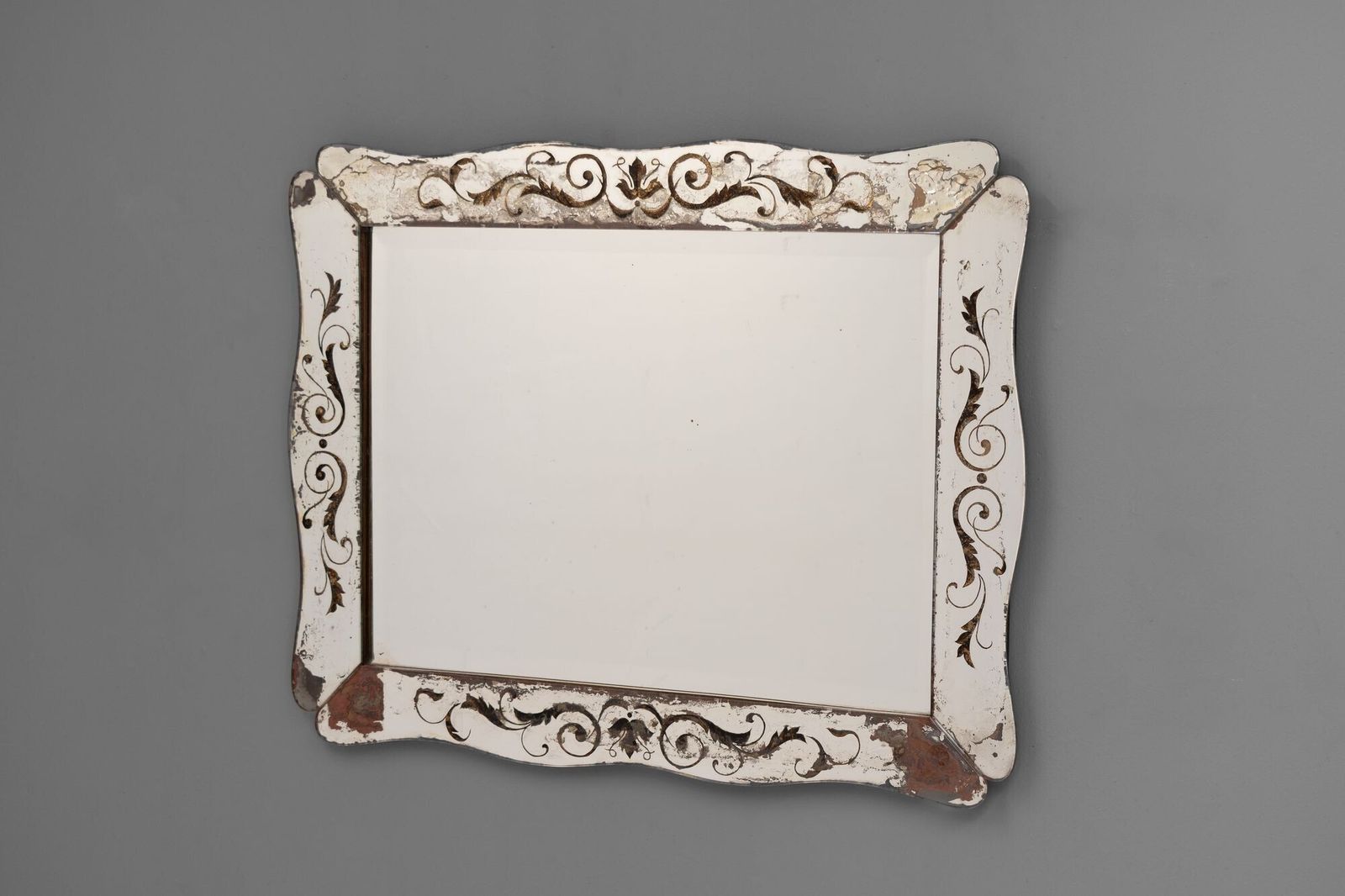 Venetian Mirror, 1930s, Glass, Vintage