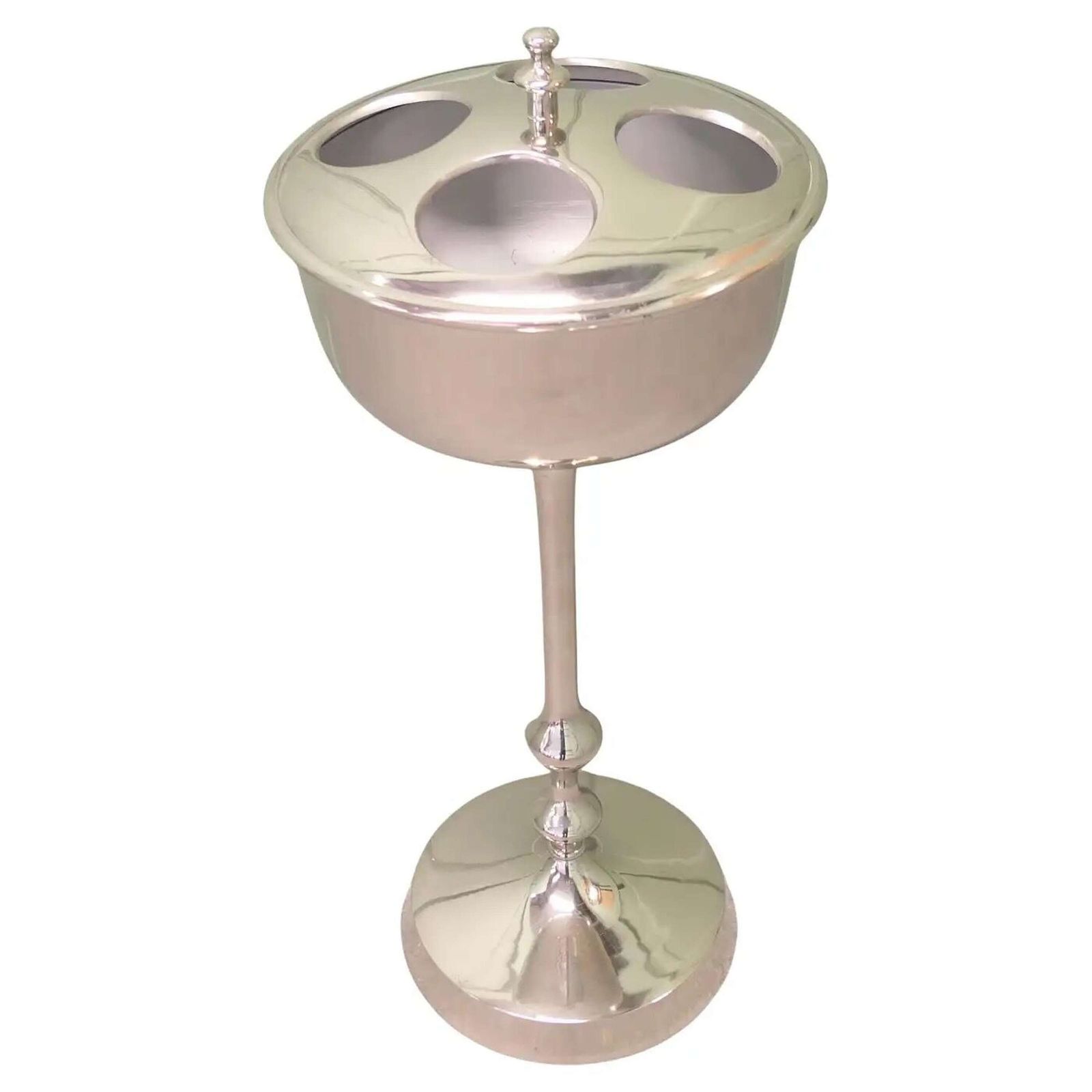 Mid Century Floor Standing Chrome Champaign Ice Bucket