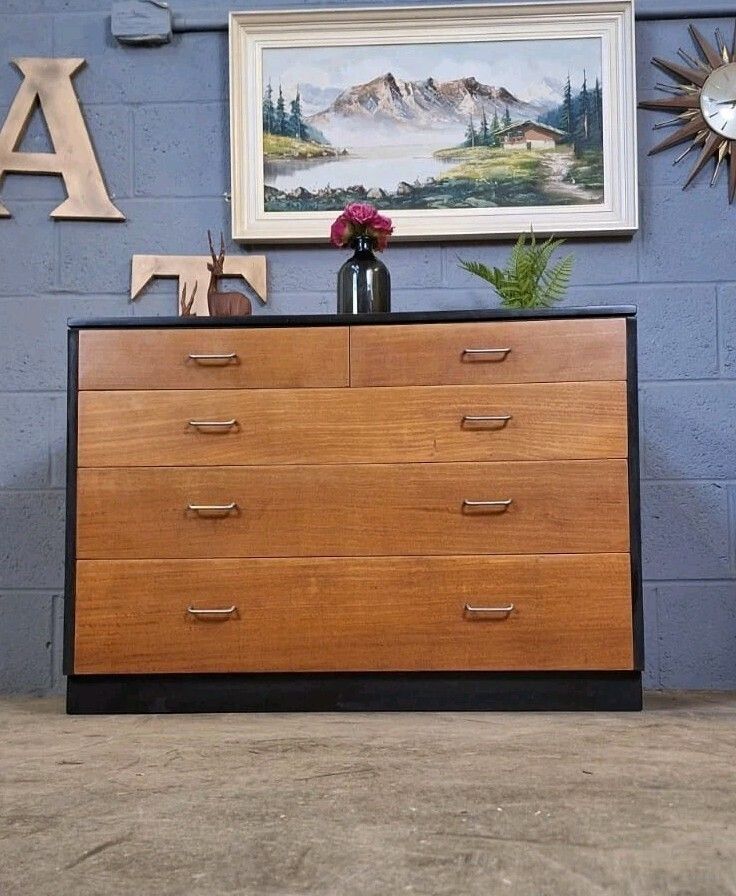Chest Of Drawers Ex Mod ~ Teak ~ Mid Century Vintage photo for sale
