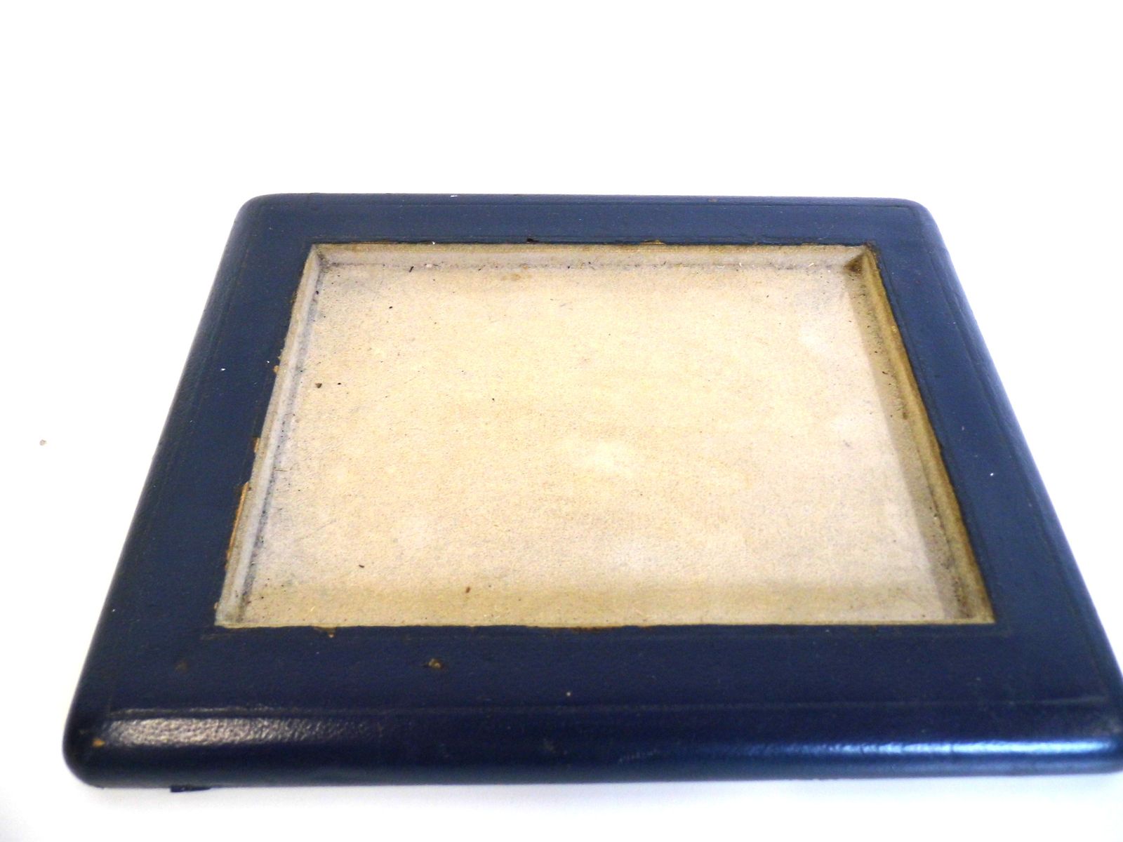 Vintage Italian Desk Top Fontana Arte 1960s Ashtray Glass And Faux Leather photo vintage