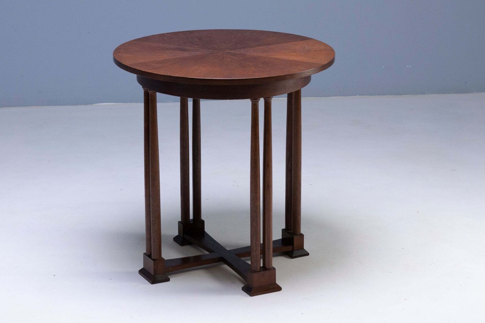 Art Nouveau Zitset, Gebogen Houten Tafel, Fauteuils En Krukken, Ca. 1910 photo for sale
