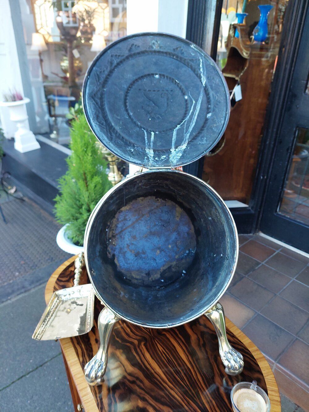 Victorian Brass Coal Bucket, 1800s photo for sale
