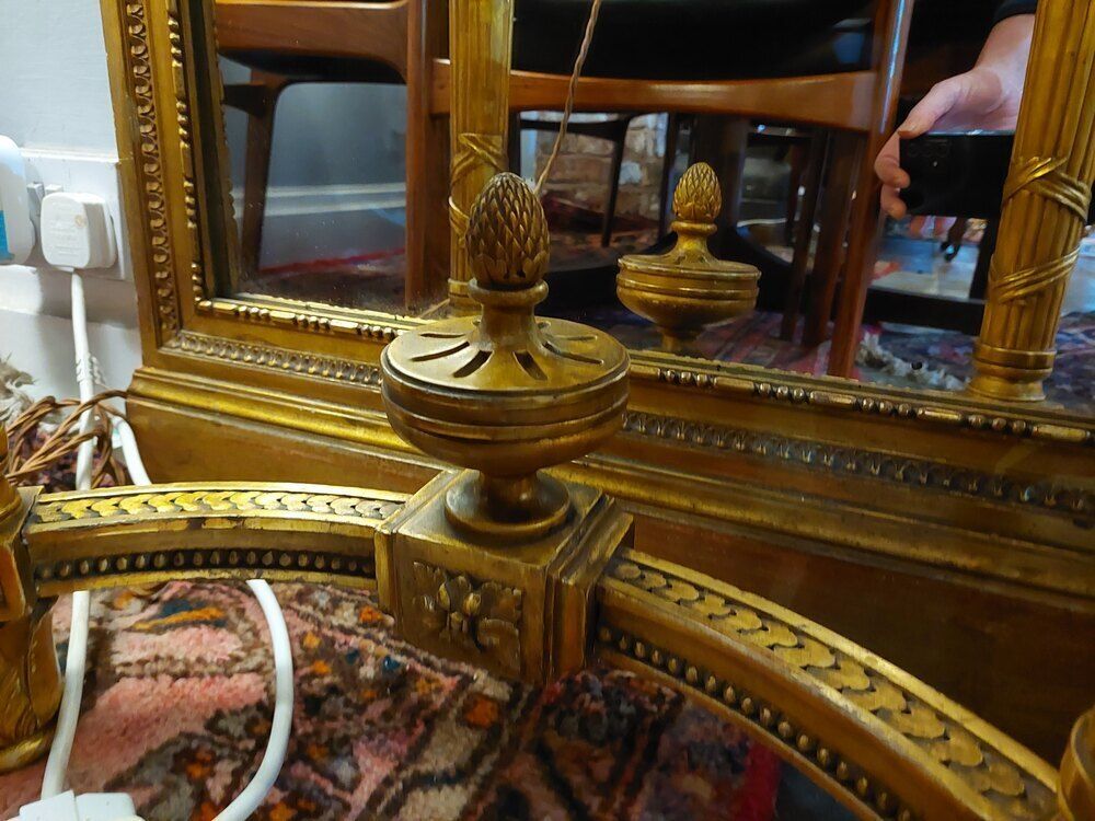 French Louis XVI Style Giltwood Pier Glass Console photo for sale