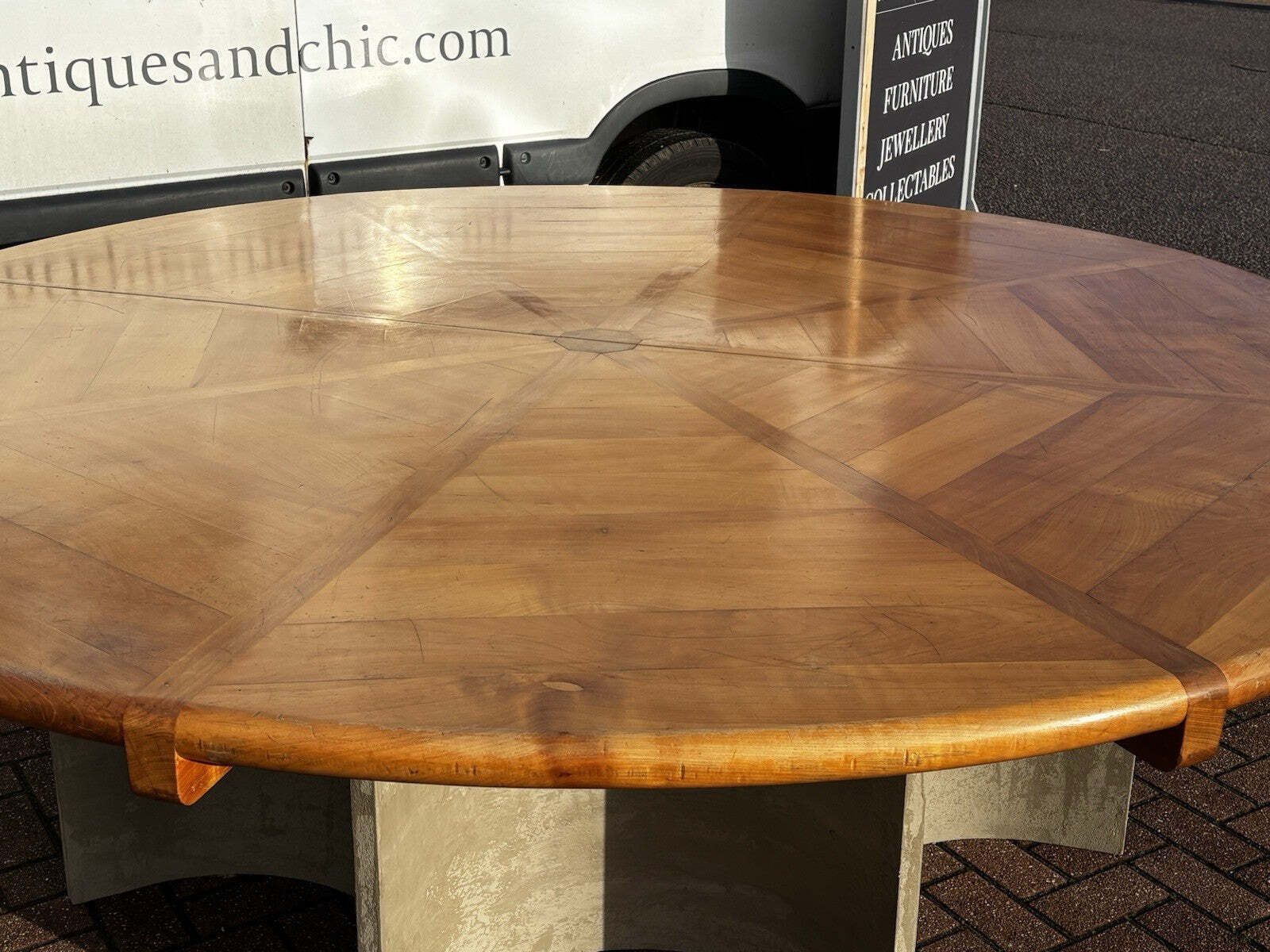 photo for sale Mid Century Dining Table. Fabulous Quality, Seats 8 But Could Seat 10 12