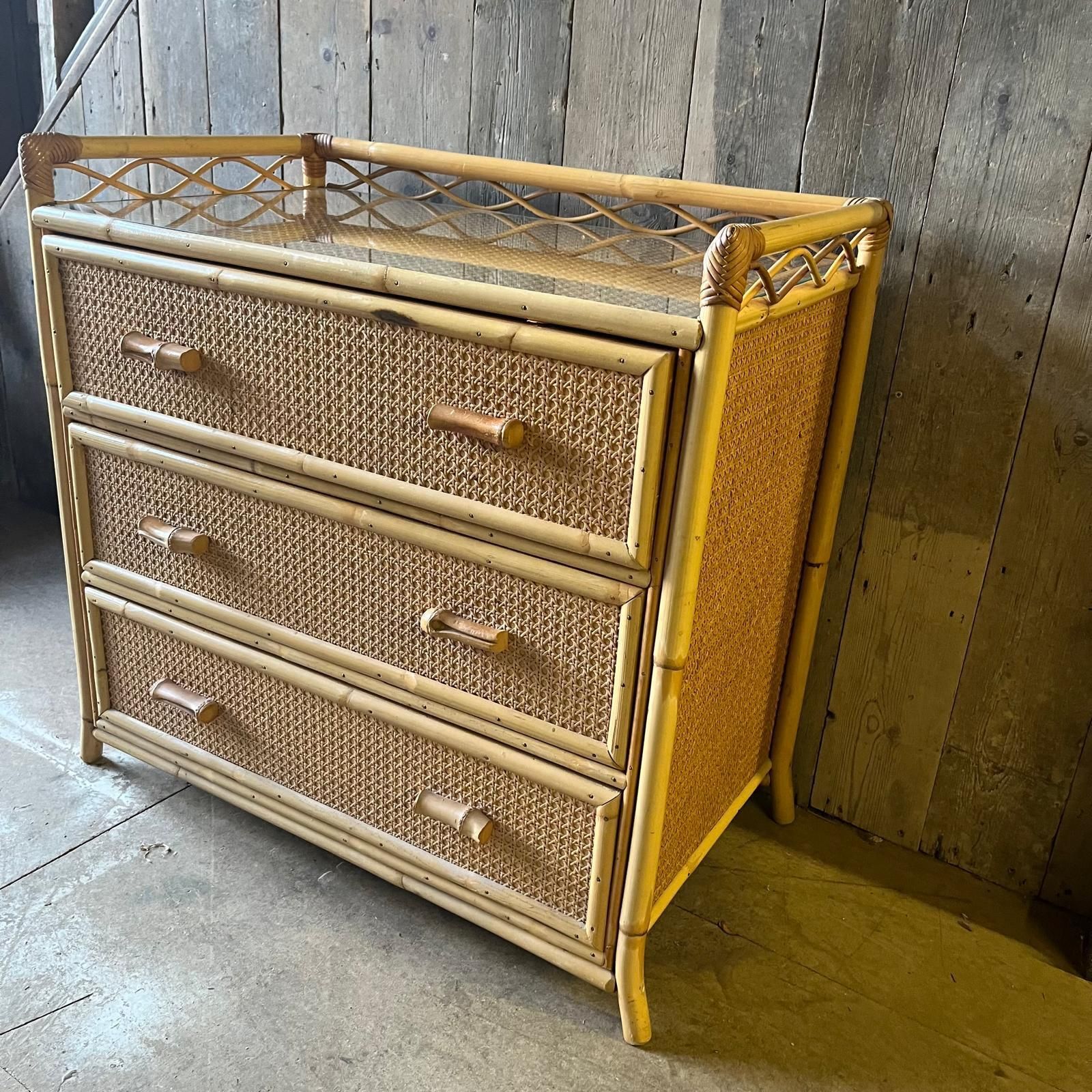 Angraves Rattan 3 Drawer Chest Of Drawers / Storage / Cupboard photo buy