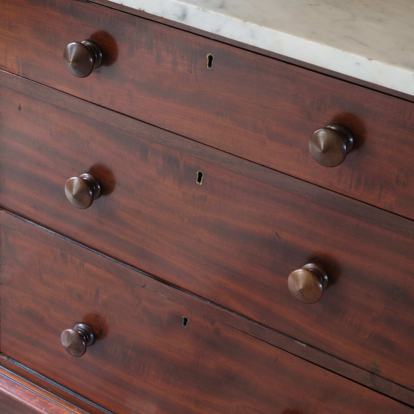 Mid 19th Century Mahogany Washstand Chest Of Drawers photo vintage