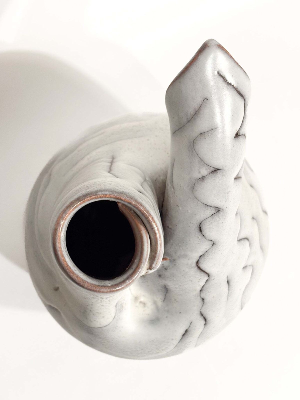 photo furniture Abstract Vase In Grey Glazed Stoneware From The 1960s