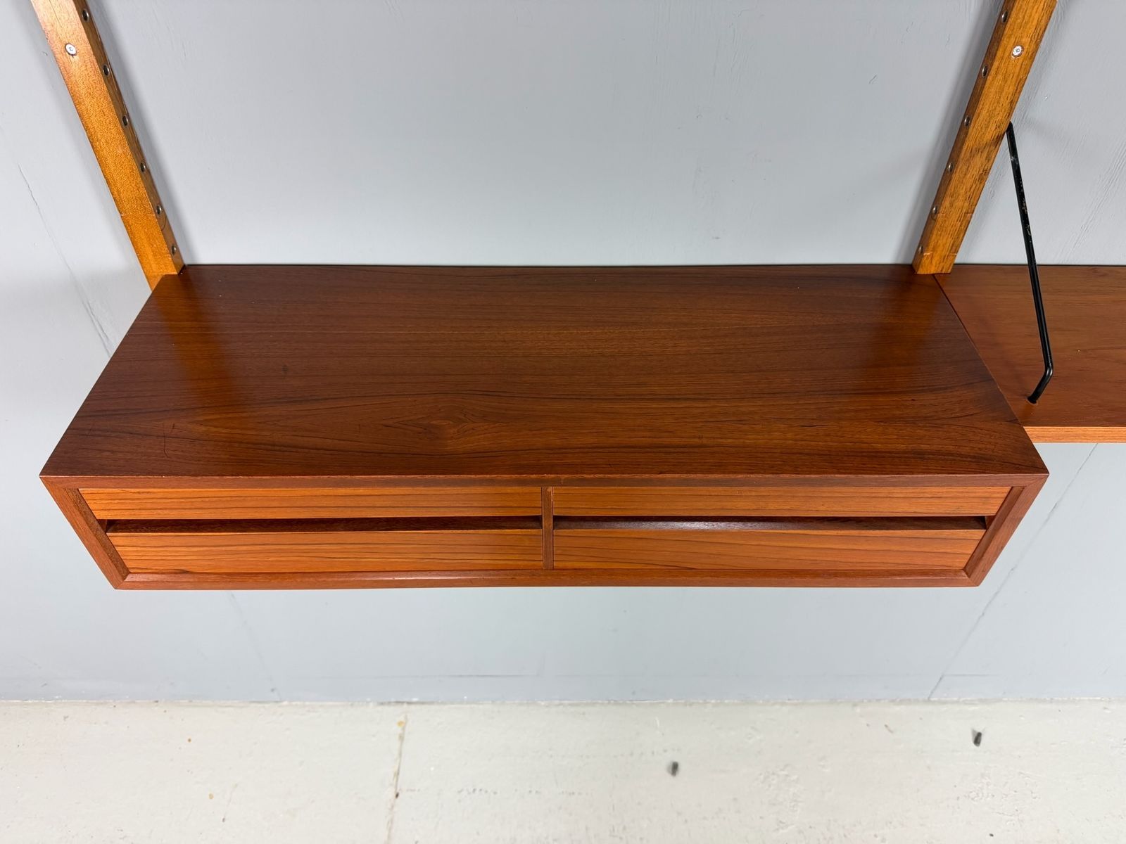 photo for sale Poul Cadovius Mid  Century Modern Modular Teak Wall Unit Shelving For Cado, 1960