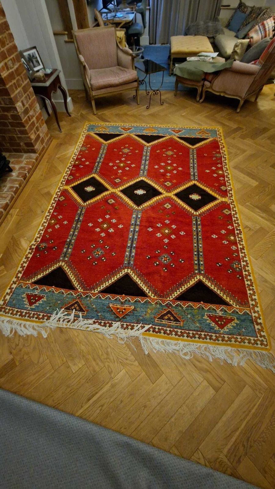 Authentic Hand Woven Moroccan Carpet – 206 X 300 Cm – Purchased In Marrakech photo 500.0