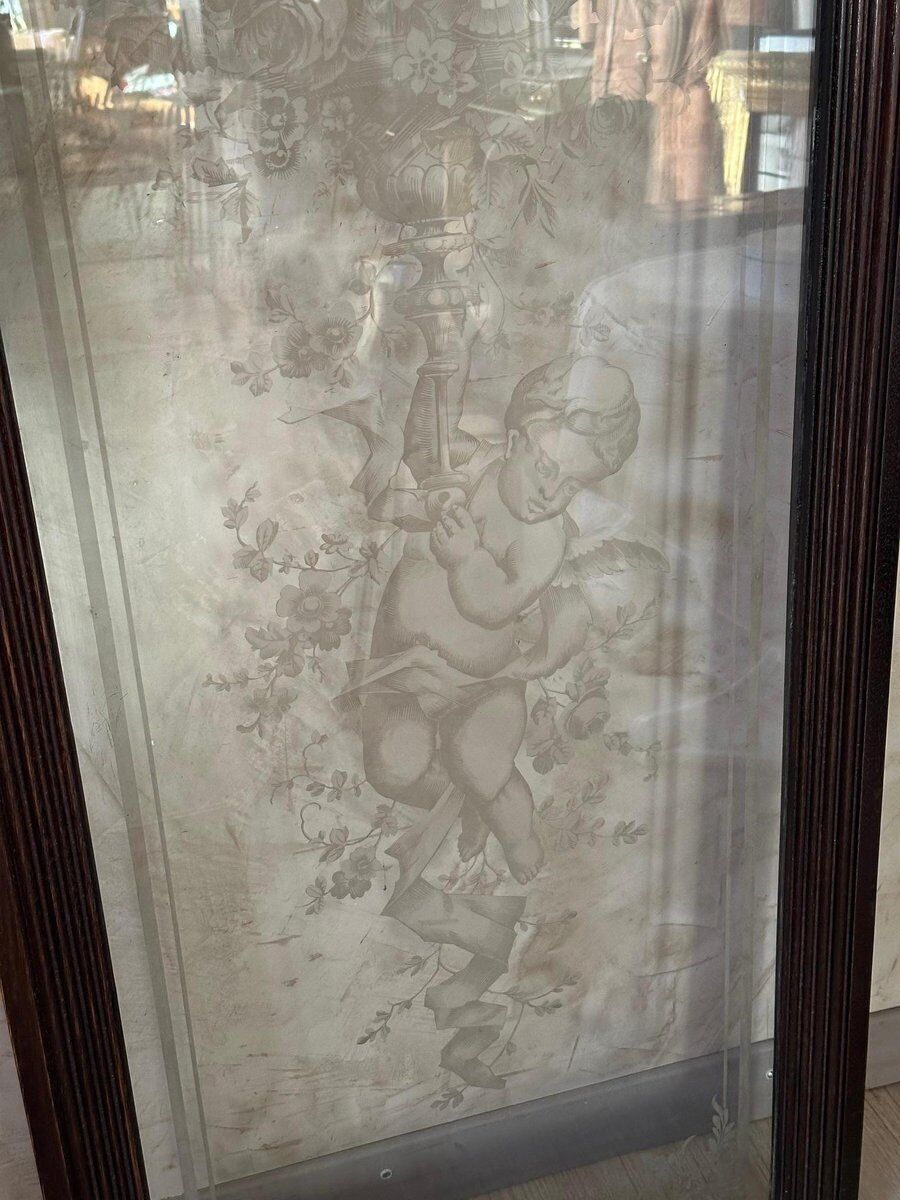 Etched Glass Door, 1890s, 1800s photo buy