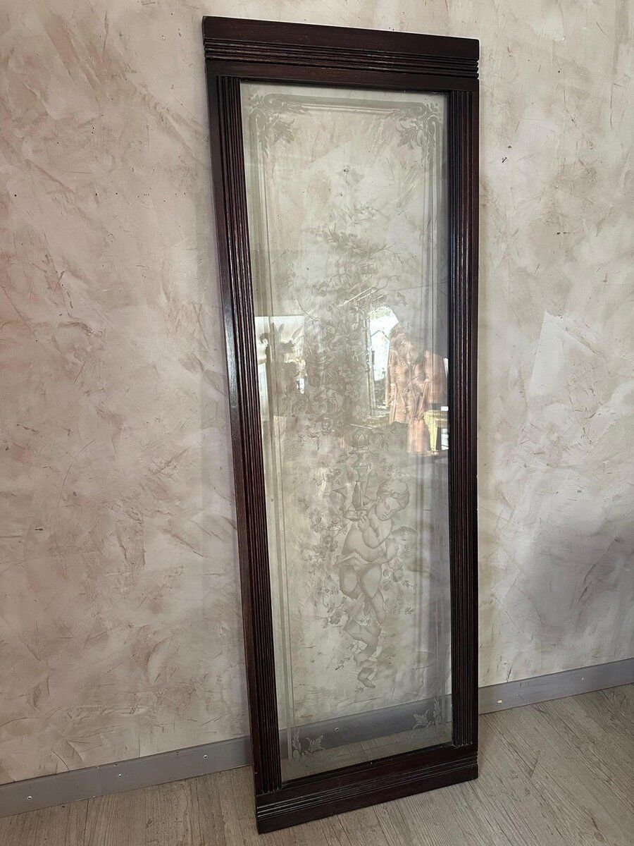 photo vintage Etched Glass Door, 1890s, 1800s