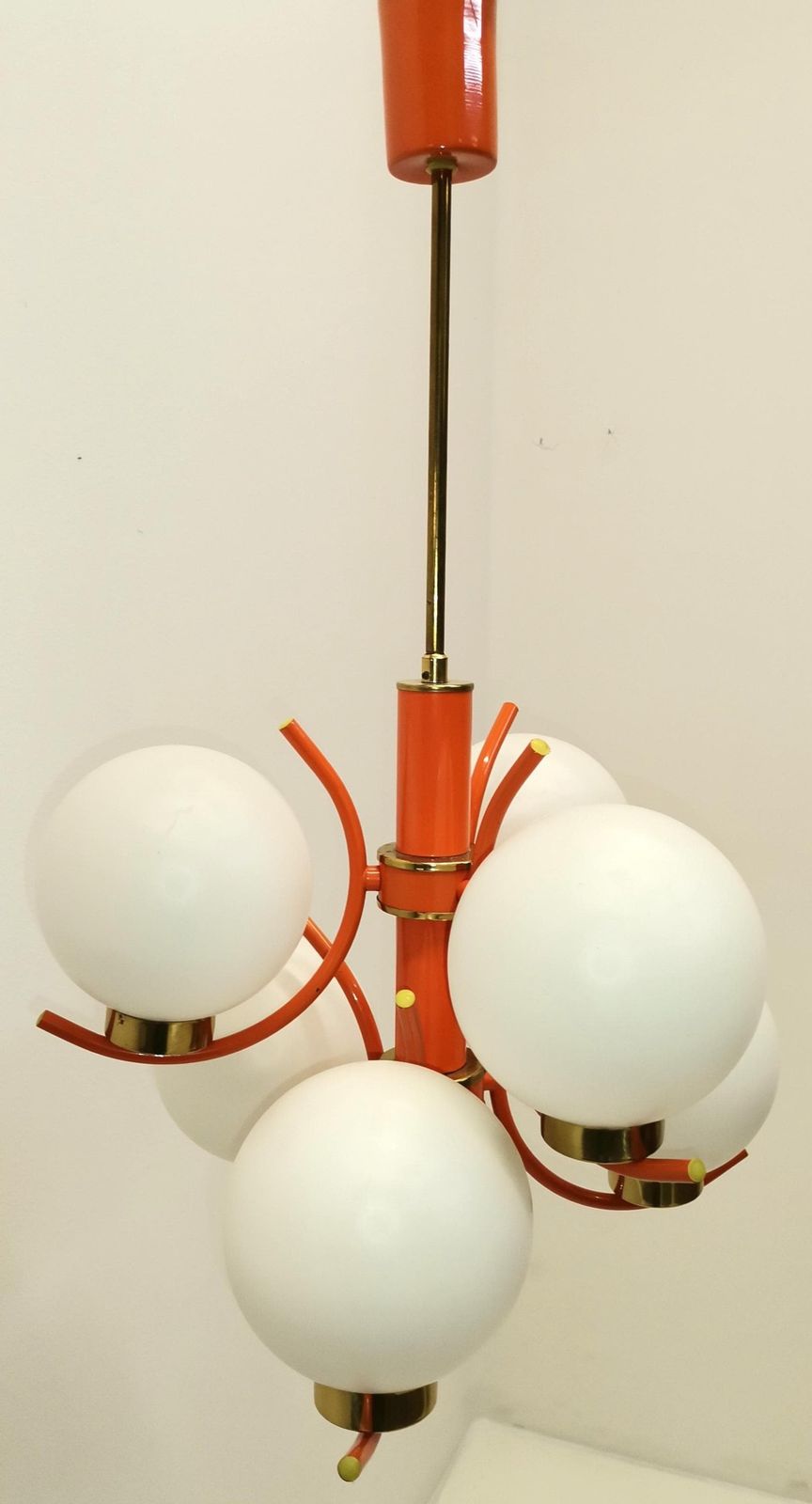 Vintage Pendant Light / 1970s / Mid Century / Richard Essig /Pendant Lamp/ Space Age photo furniture