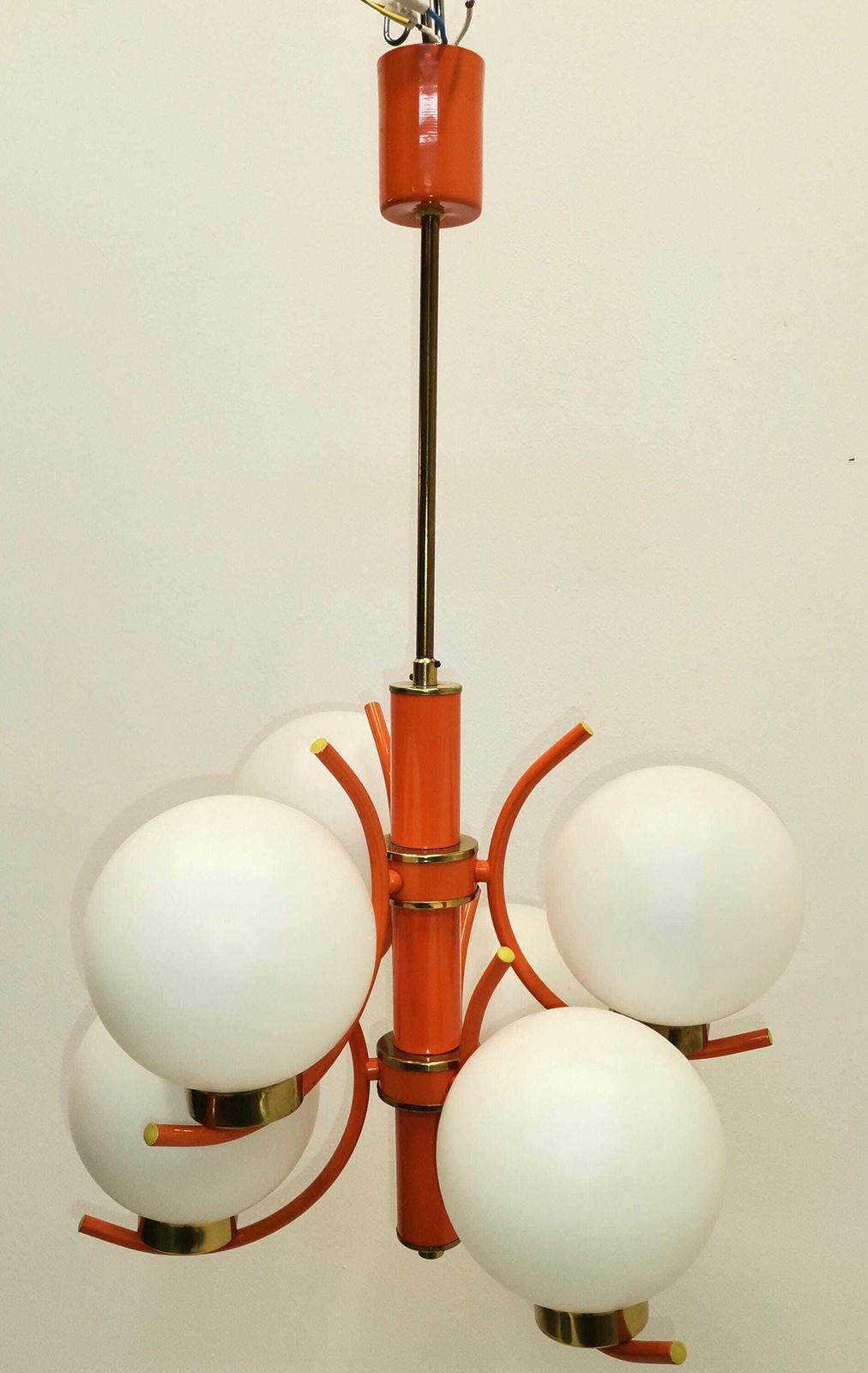 Vintage Pendant Light / 1970s / Mid Century / Richard Essig /Pendant Lamp/ Space Age photo 428.0